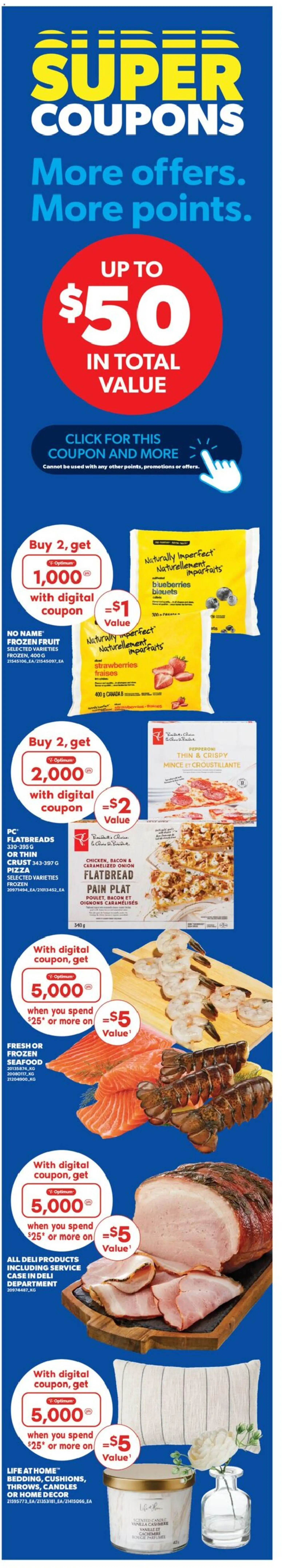 Real Canadian Superstore flyer valid from 12.02.2026 | Page: 5 | Products: Strawberries, Case, Pizza