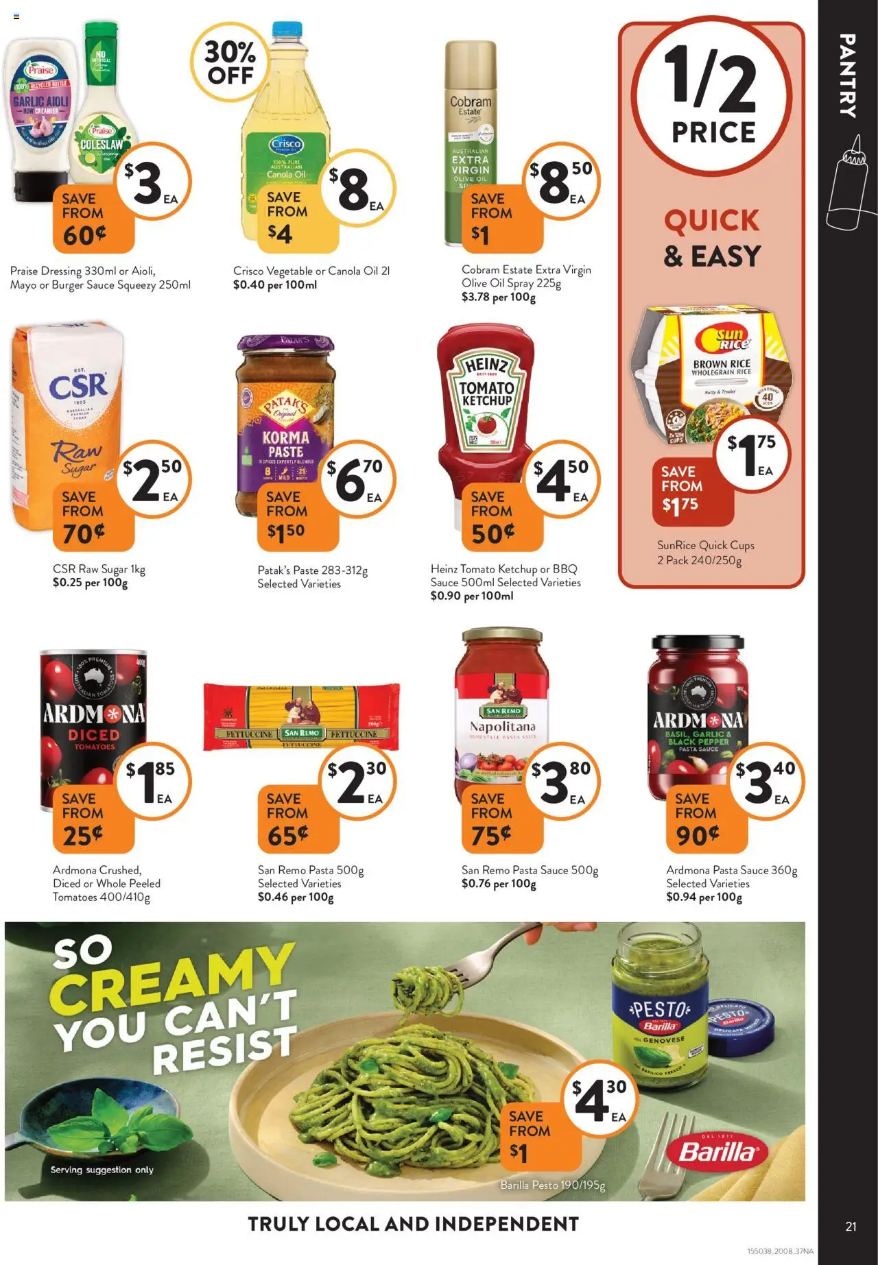 Foodworks catalogue - valid from 20.08.2025 | Page: 21 | Products: Rice, Pasta, Sugar, Garlic
