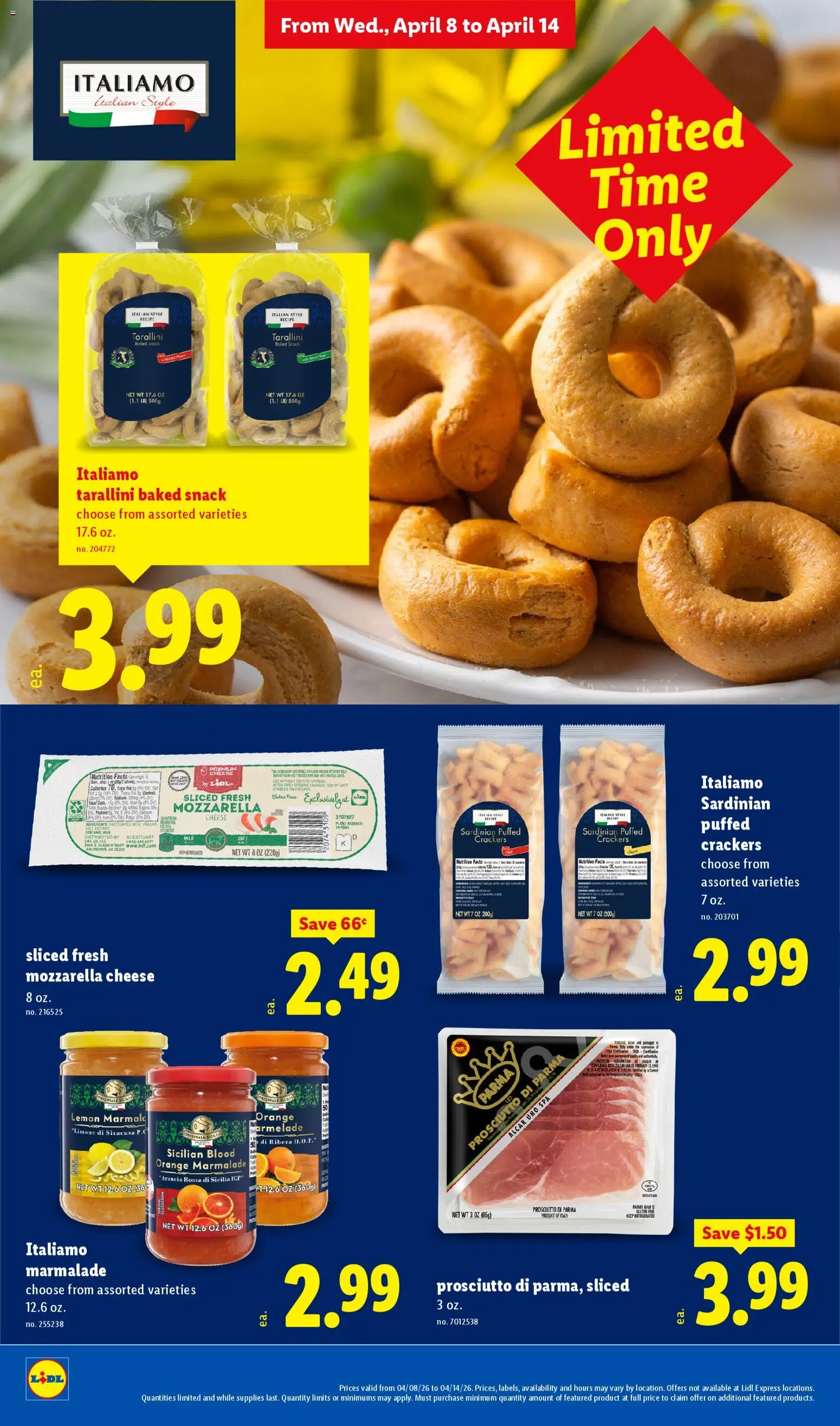 Lidl Weekly Ad - valid from 08.04.2026 | Page: 8 | Products: Cheese, Salt, Lemon