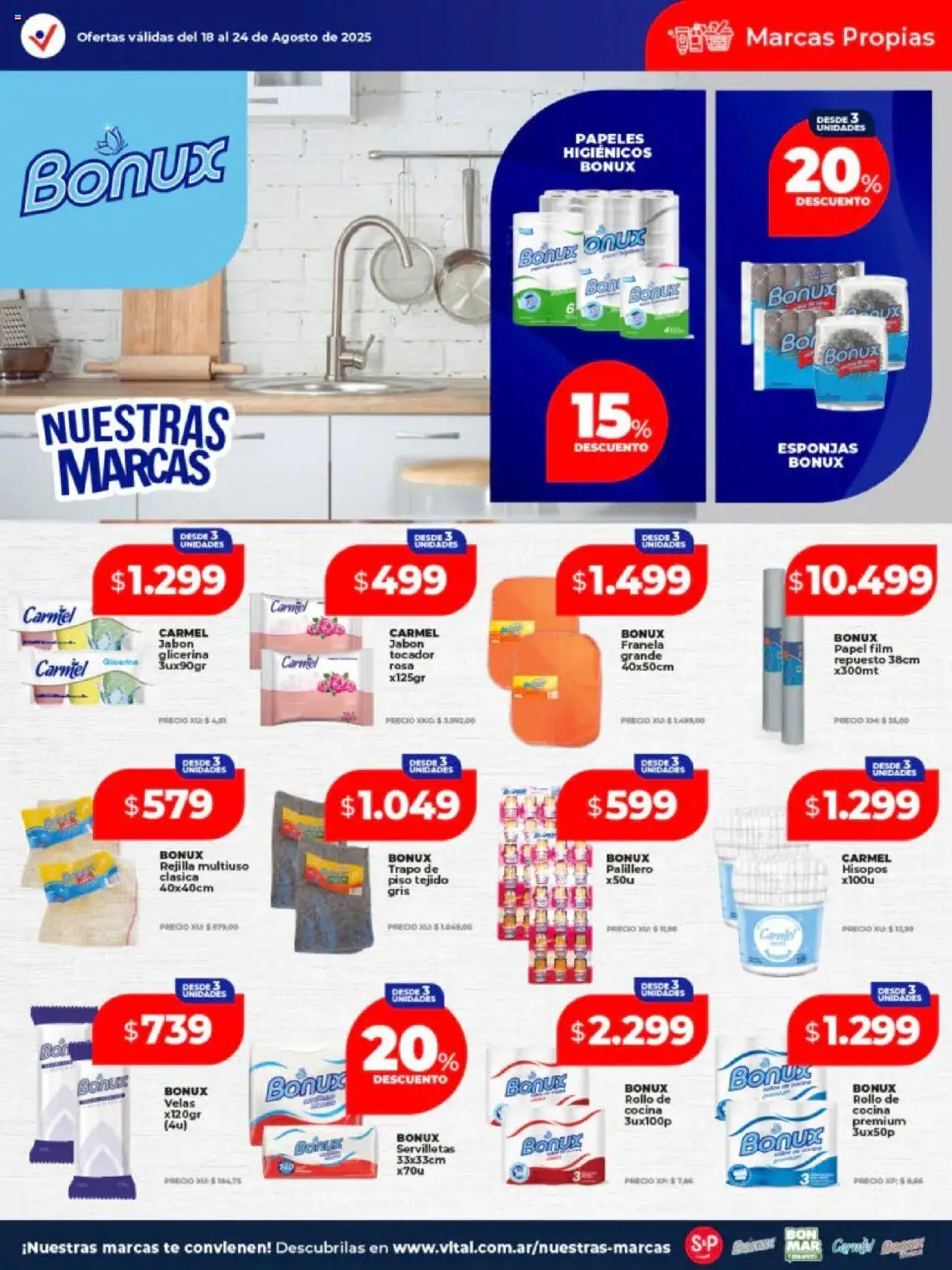 Vital - Ofertas - Abasto │ válido desde el 18.08.2025 | Página: 9 | Productos: Cocina, Servilletas, Jabón, Té