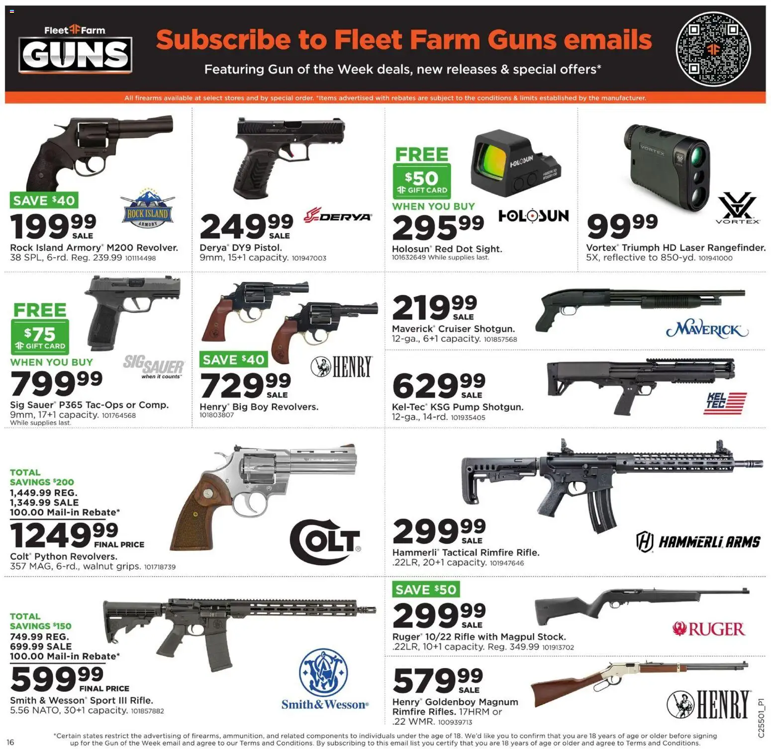 Mills Fleet Farm Weekly Ad - valid from 11.12.2025 | Page: 21 | Products: Pump, Gun, Rifle, Rimfire