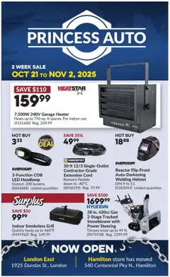 Preview of Princess Auto - 2 Week Sale! from shop Princess Auto valid from 21.10.2025