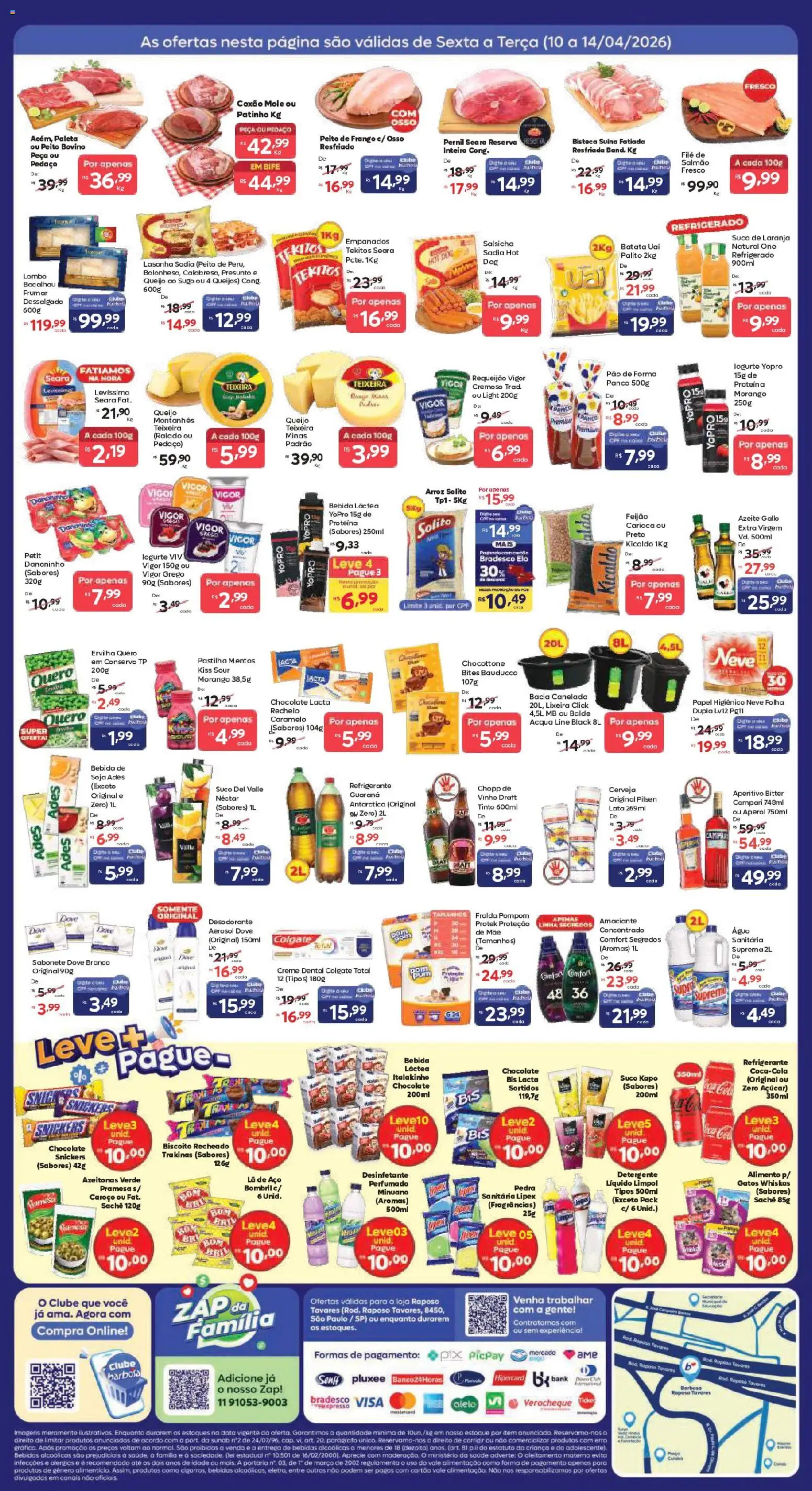 Barbosa Supermercados Folheto - válido de 10.04.2026 | Página: 2 | Produtos: Bacalhau, Arroz, Bebida, Dove