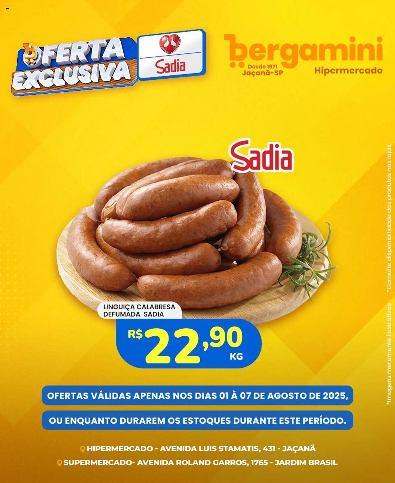Supermercado Bergamini Folheto - válido de 01.08.2025 | Página: 1