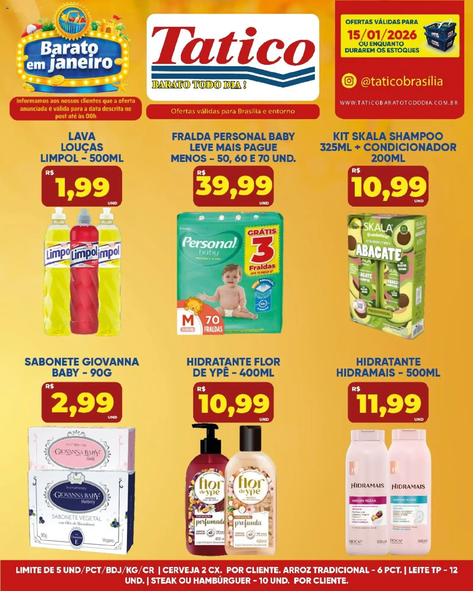 Tatico Folheto - válido de 15.01.2026 | Página: 15 | Produtos: Shampoo, Leite, Kit skala, Ameixa