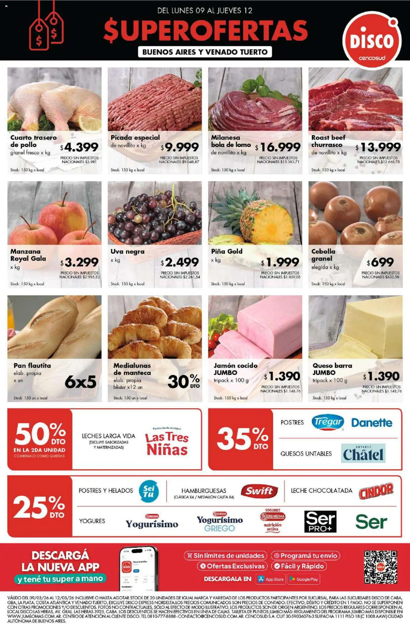 Disco ofertas │ válido desde el 08.03.2026 | Página: 1 | Productos: Disco, Milanesa, Manteca, Piña