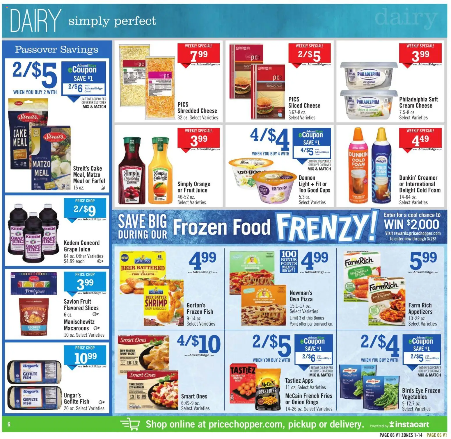 Price Chopper - Weekly Ad - valid from 15.03.2026 | Page: 6 | Products: Broccoli, Pizza, Vegetables, Onion