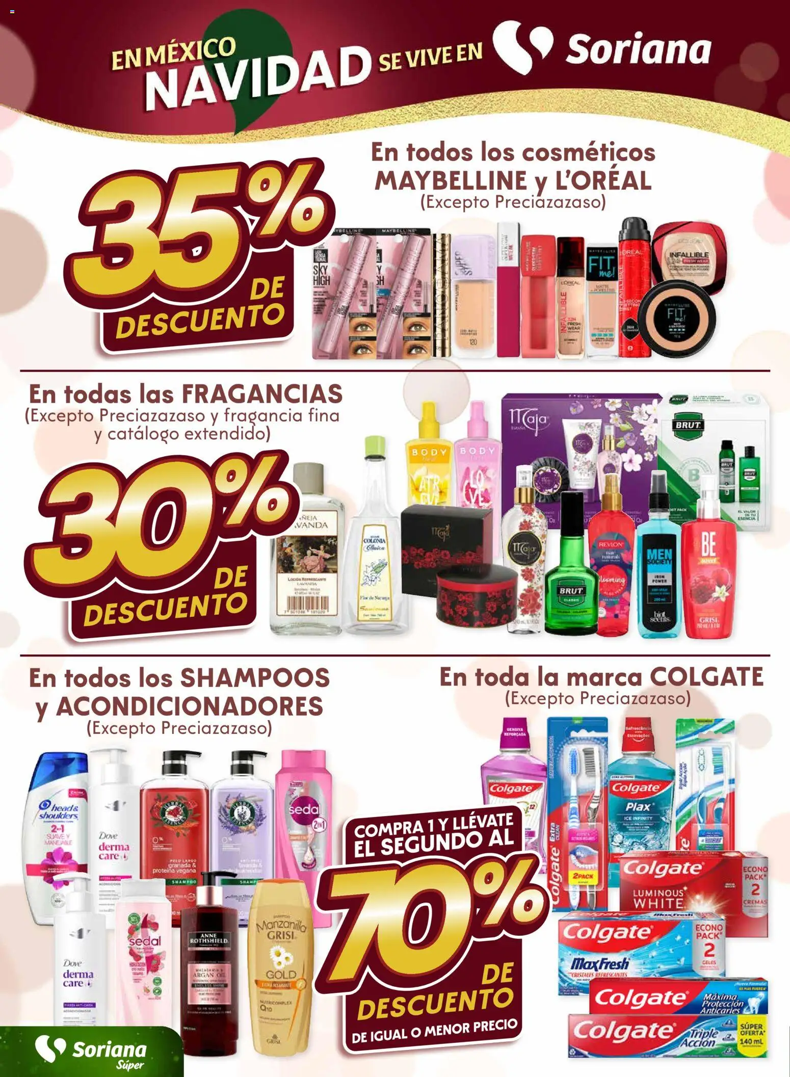 Nuevas ofertas de Soriana válidas en toda la República Mexicana desde el 11.12.2025. ¡Encuentra las mejores ofertas en Soriana - Fin de Semana Súper: Ags, Nay, Jal, Qro, Col, Mich, Gto, Hgo, Tlax, Mor, Pue, Gro, Oax, Edo. de Mex, Valle de México, Za! | Página: 4 | Productos: Body, Fragancia