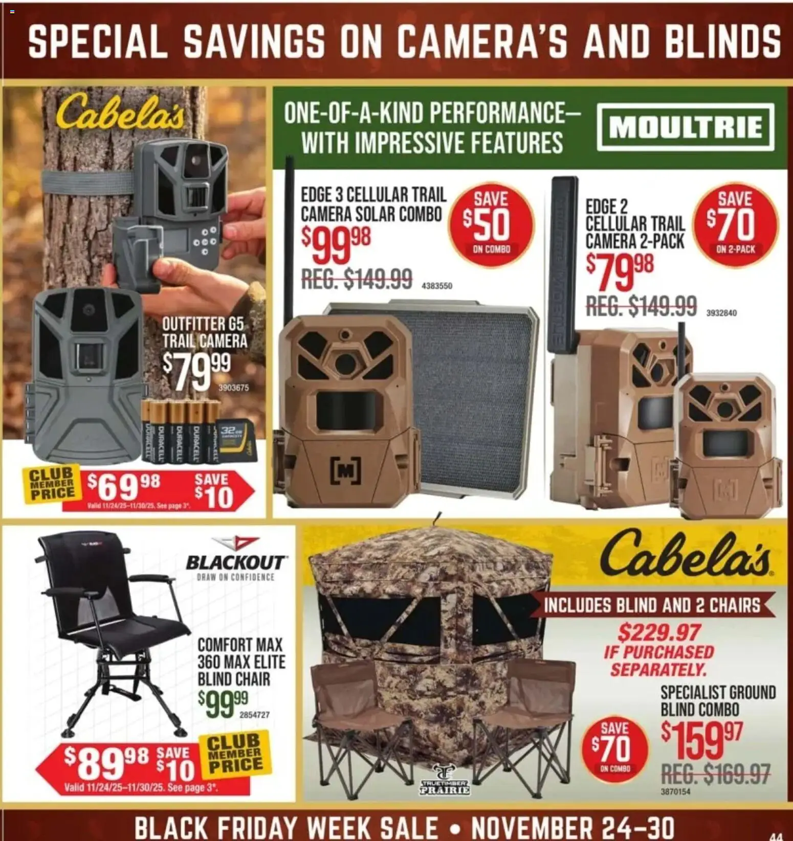 Cabela's Black Friday - valid from 24.11.2025 | Page: 43 | Products: Chair, Camera, Trail Camera
