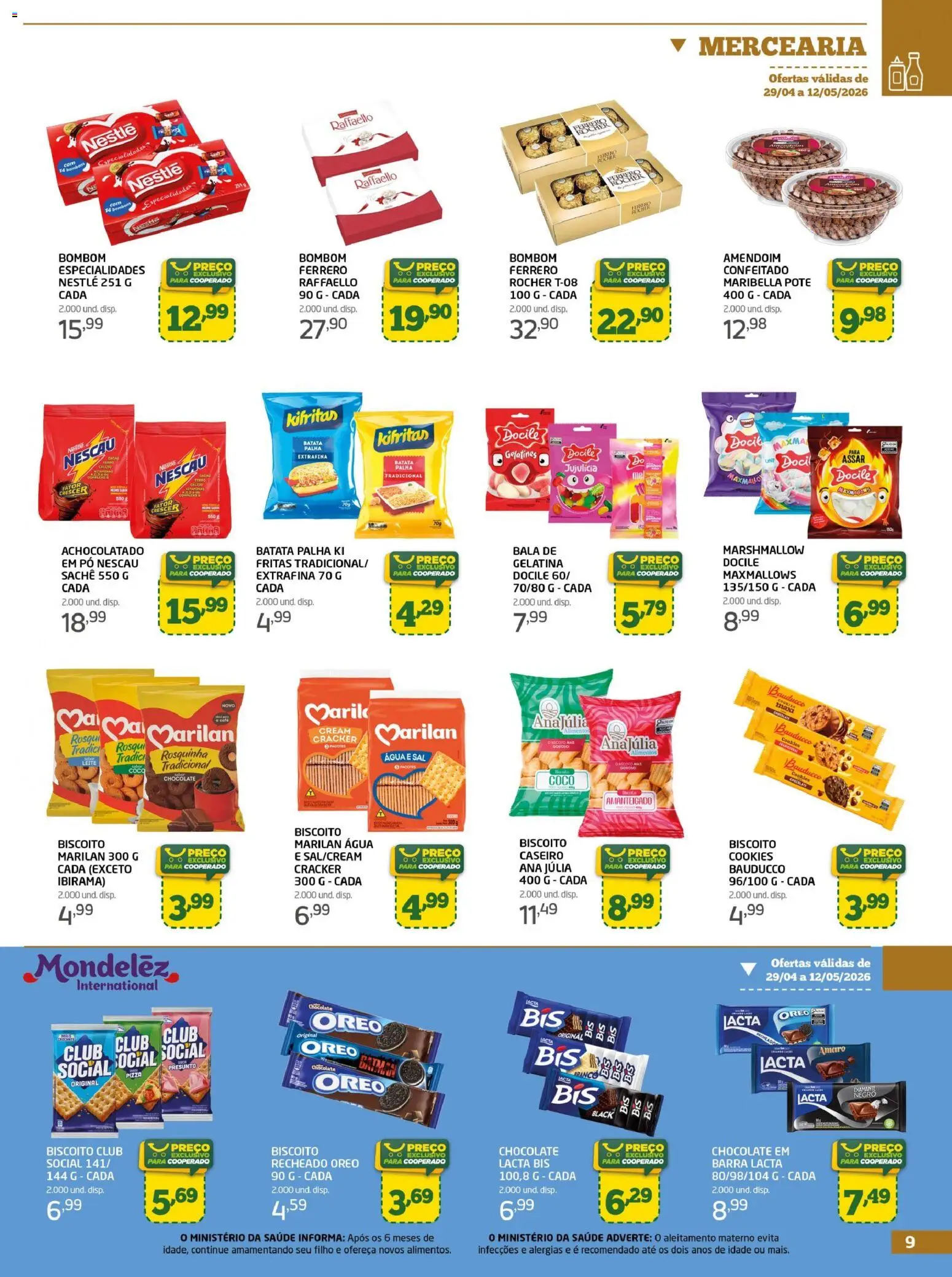 Cooper Folheto - válido de 29.04.2026 | Página: 9 | Produtos: Coco, Chocolate, Presunto, Sal