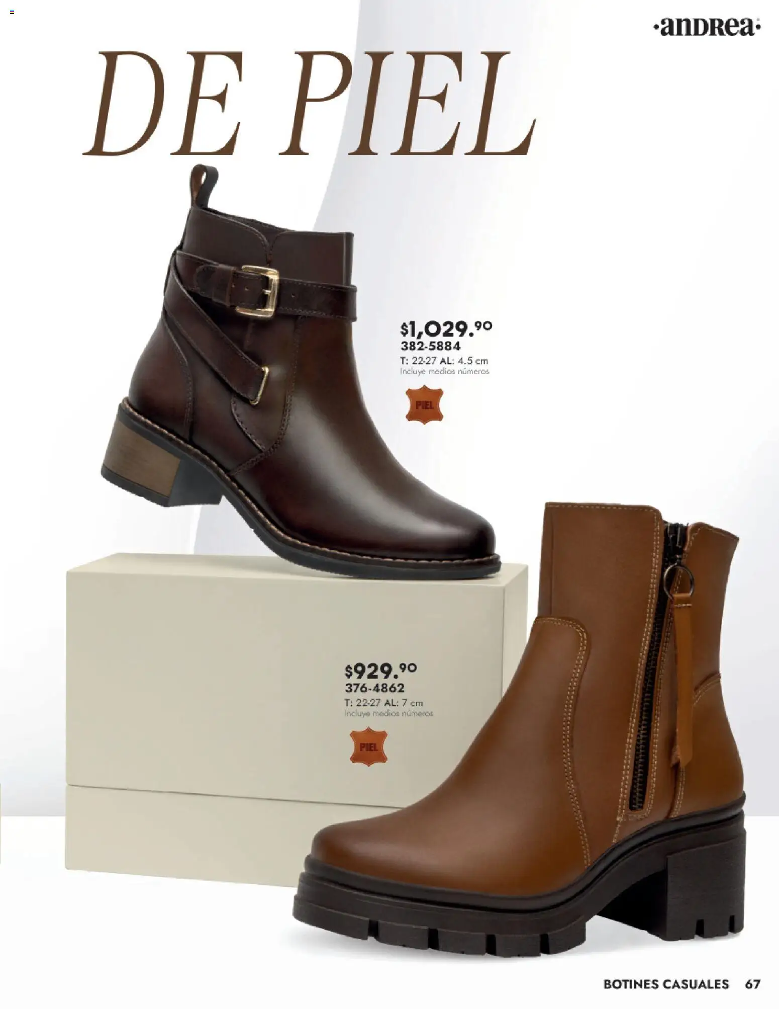 Nuevas ofertas de Andrea válidas en toda la República Mexicana desde el 24.08.2025. ¡Encuentra las mejores ofertas en Andrea - Catálogo Calzado Dama! | Página: 67 | Productos: Botines