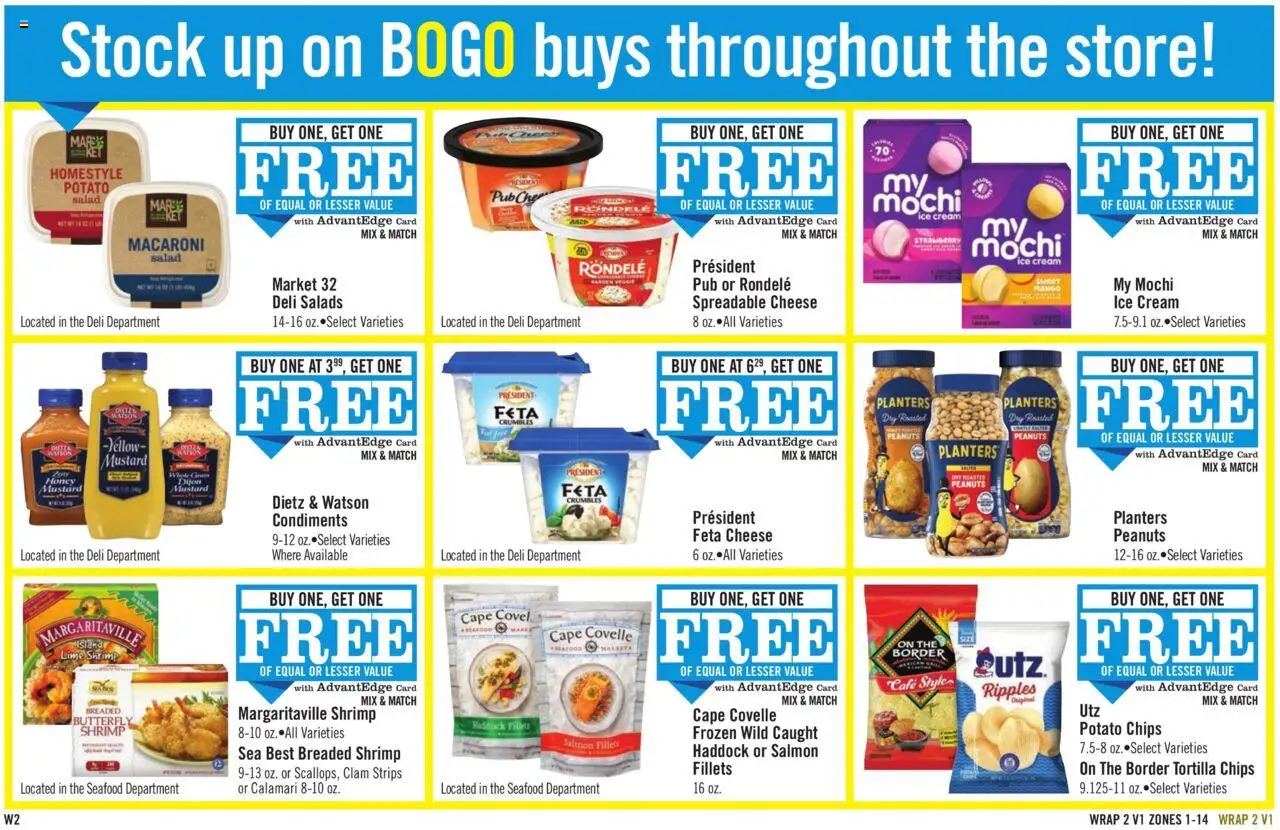 Price Chopper Weekly Ad - valid from 03.08.2025 | Page: 14 | Products: Cheese, Salad, Seafood, Mango