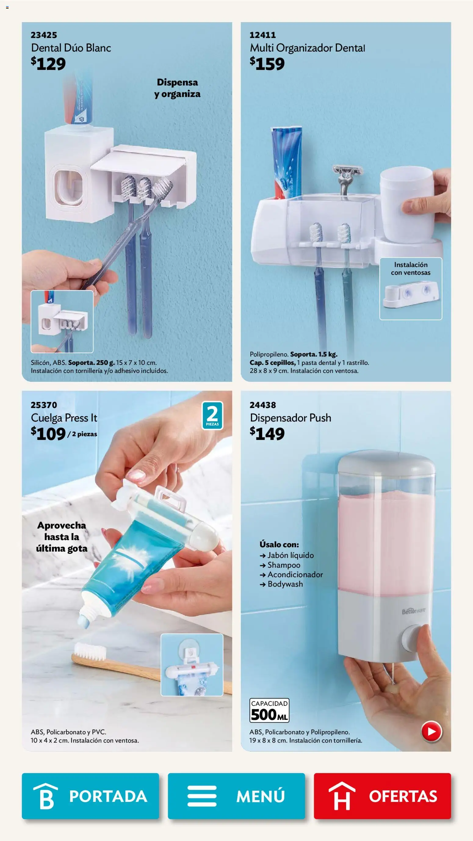 Nuevas ofertas de Betterware válidas en toda la República Mexicana desde el 05.01.2026. ¡Encuentra las mejores ofertas en Betterware campaña 1 2026! | Página: 87 | Productos: Pasta dental, Jabón líquido, Pasta, Acondicionador