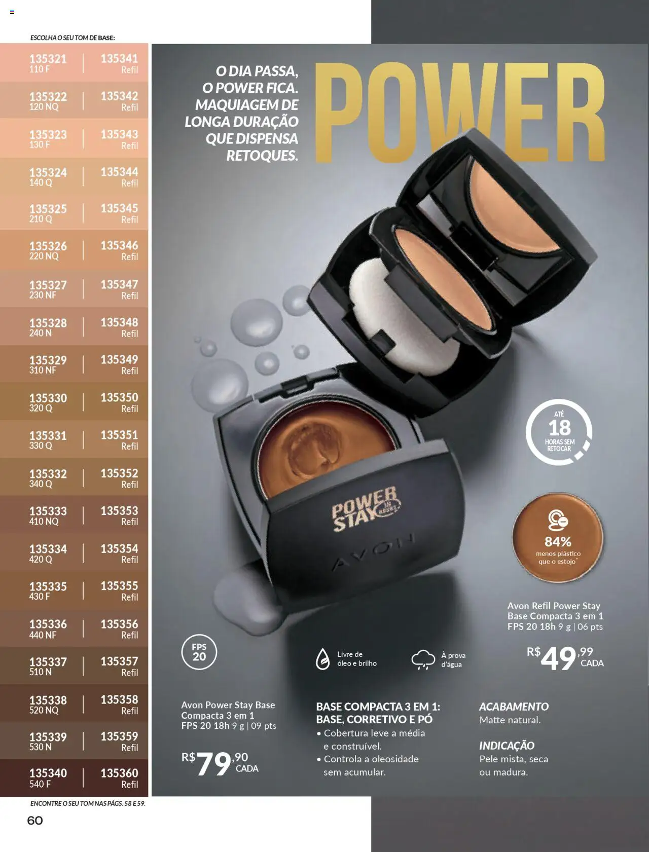 Avon Folheto - válido de 16.06.2025 | Página: 60 | Produtos: Maquiagem, Corretivo, Pó, Óleo