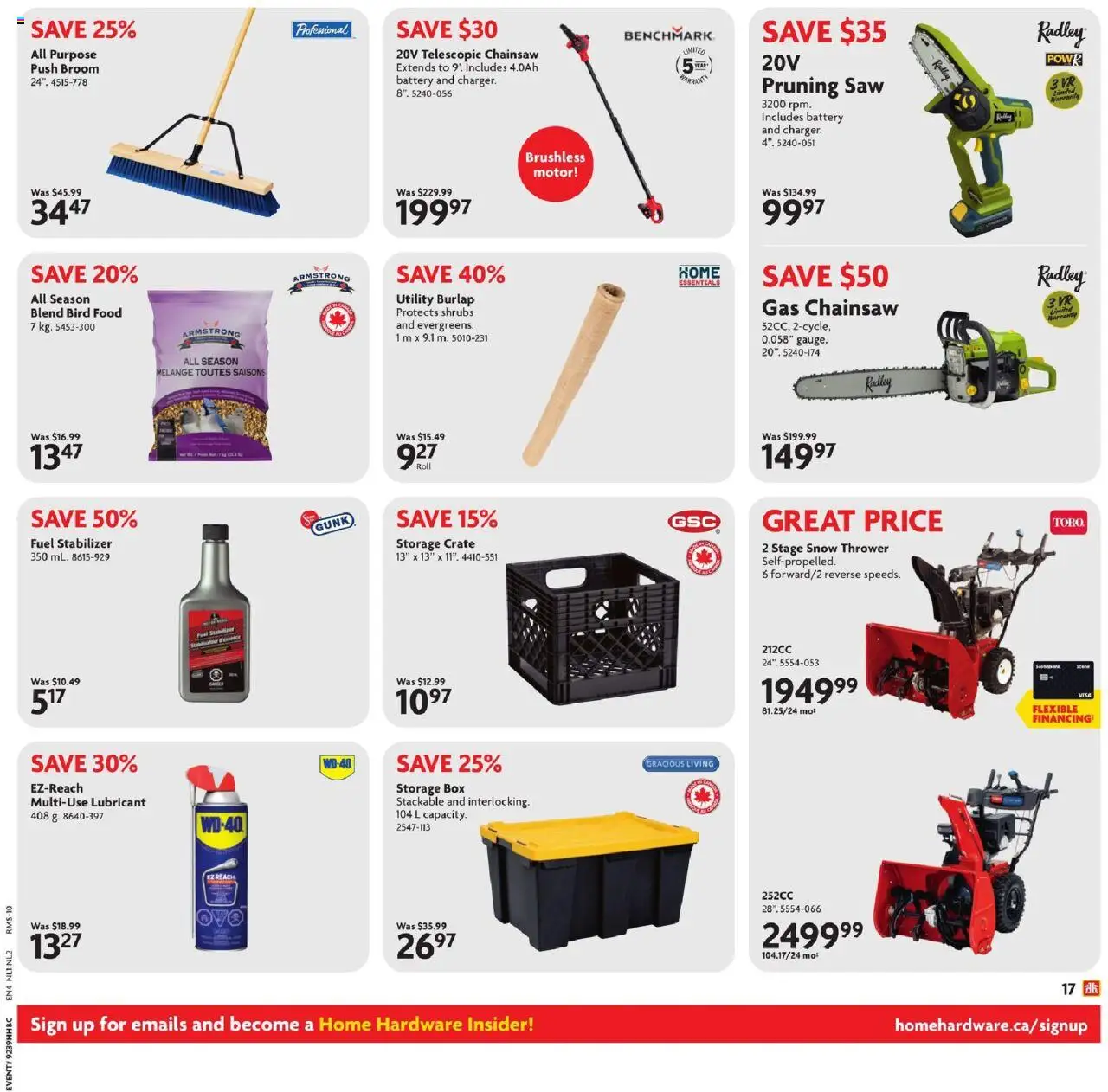 Home Hardware flyer valid from 25.09.2025 | Page: 18 | Products: Box, Battery