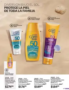 Vista previa de Avon Care Sun+ Protector solar en crema 2 en 1 rostro y cuerpo FPS 30, Protector solar en crema 2 en 1 rostro y cuerpo FPS 30 120 g, nuevo folleto de la tienda, válido en México a partir del 12.09.2025 | Página: 185 | Productos: Crema, Agua, Brillo, Protector solar