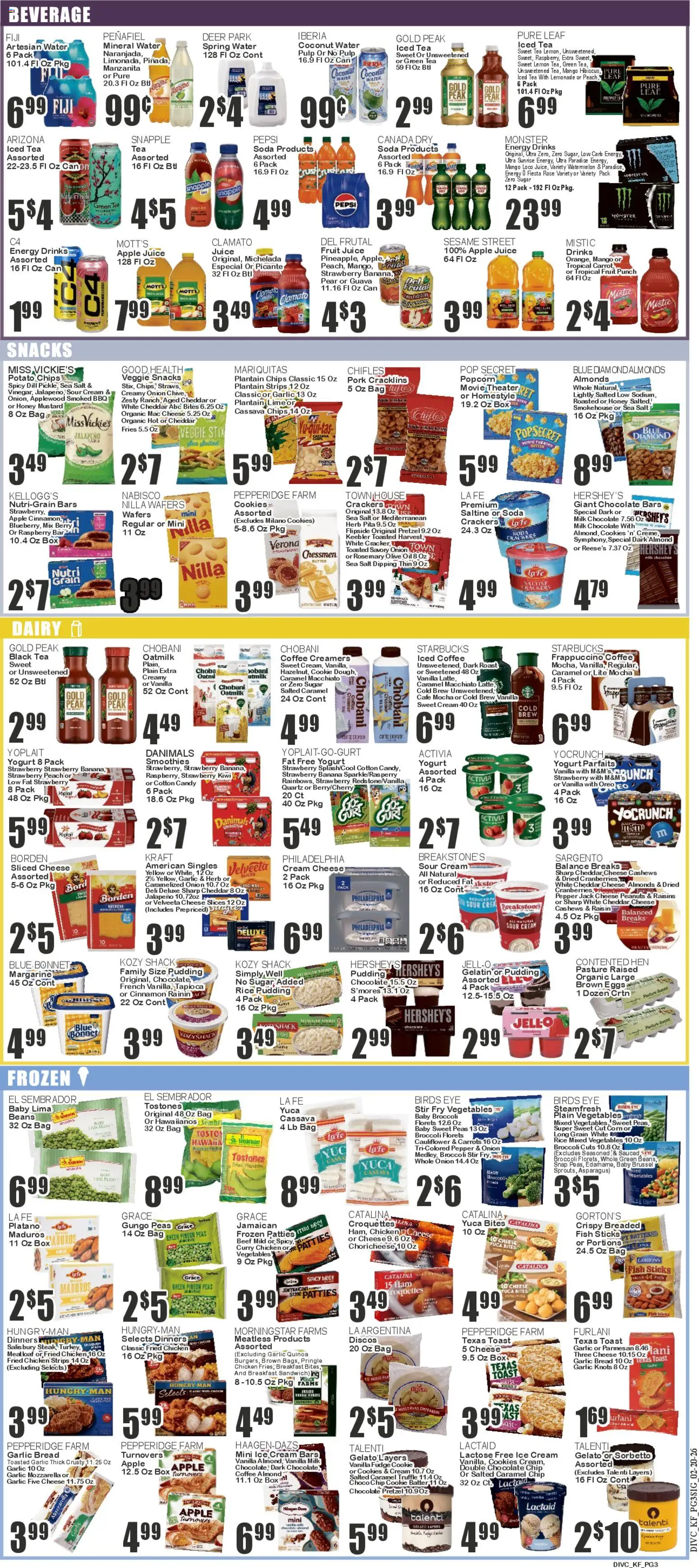 Food Universe Weekly Ad - valid from 20.02.2026 | Page: 3 | Products: Bread, Tea, Chips, Dill
