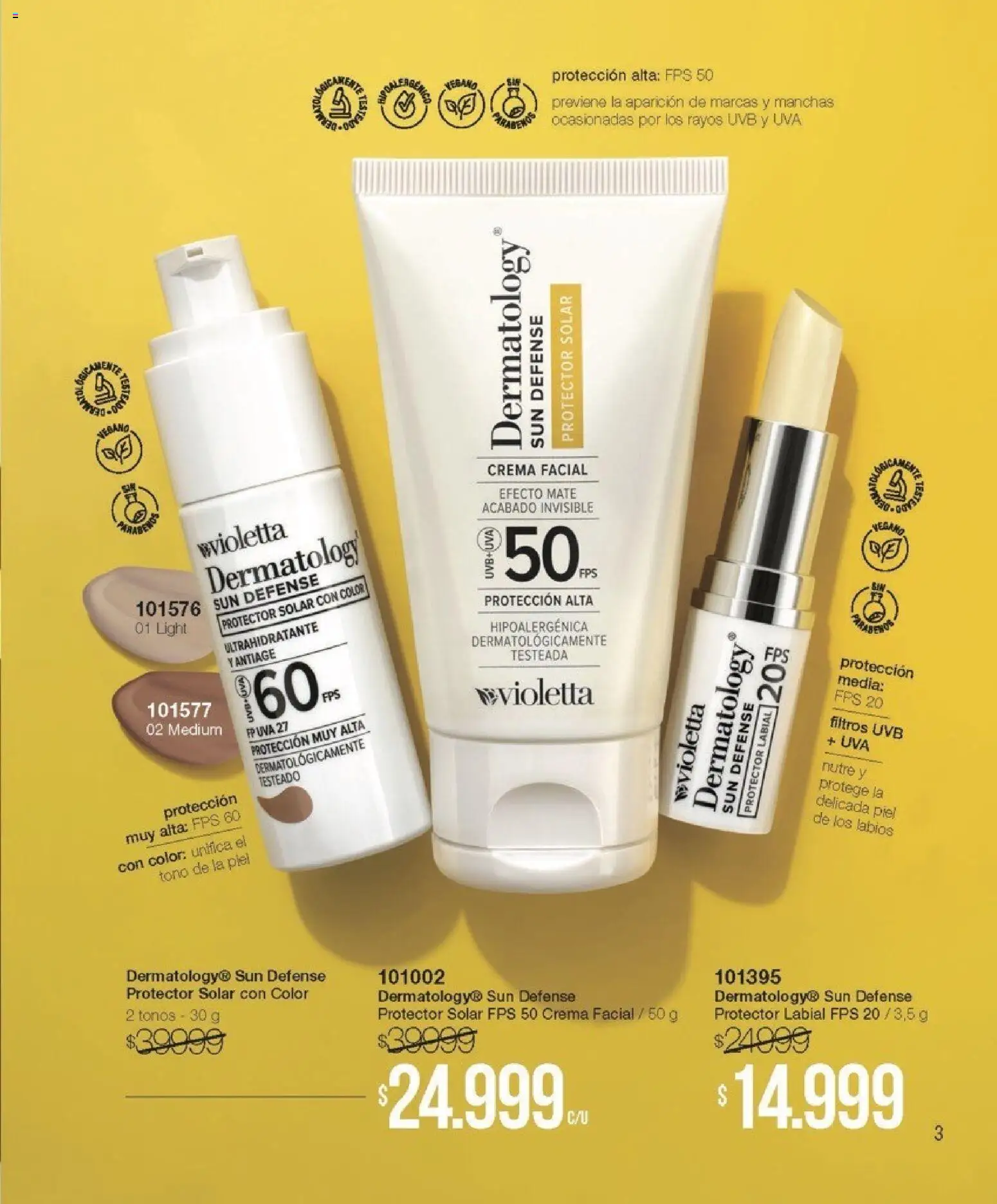 Violetta catálogo │ válido desde el 01.01.2026 | Página: 3 | Productos: Mate, Protector solar, Uva, Crema
