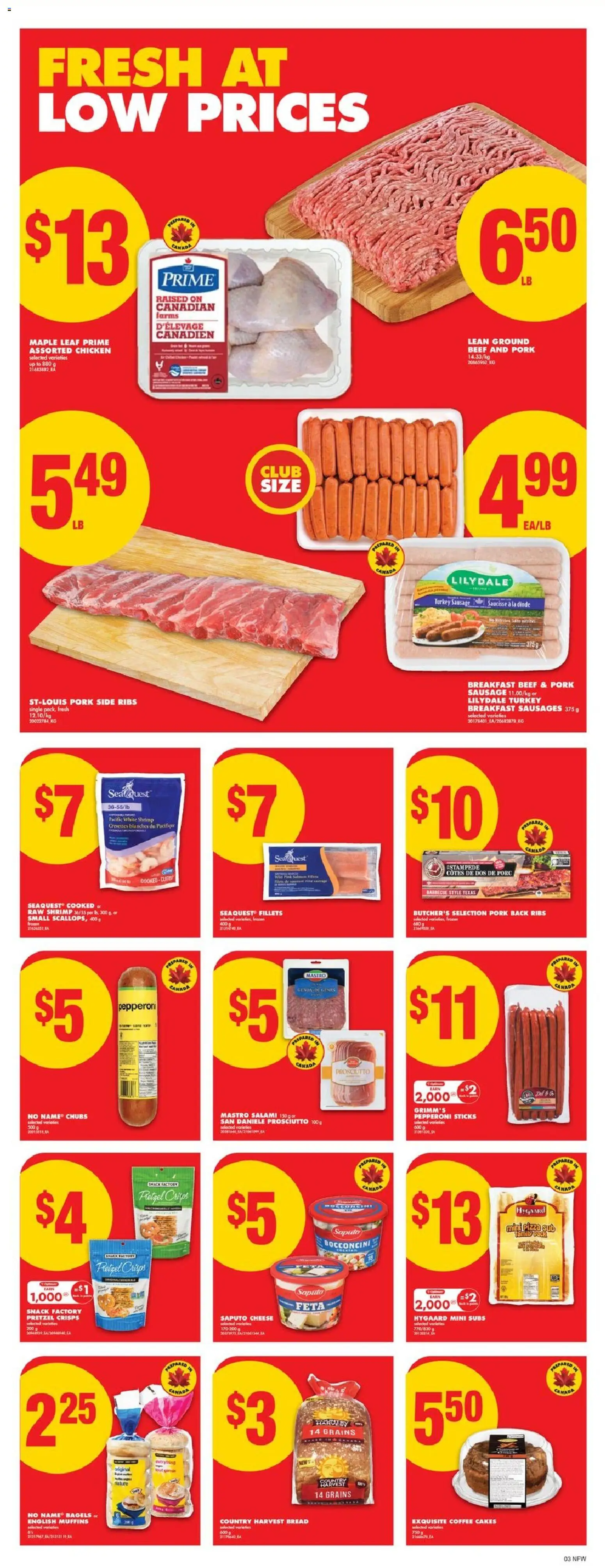 No Frills flyer valid from 25.12.2025 | Page: 3 | Products: Fish, Turkey, Bread, Pork