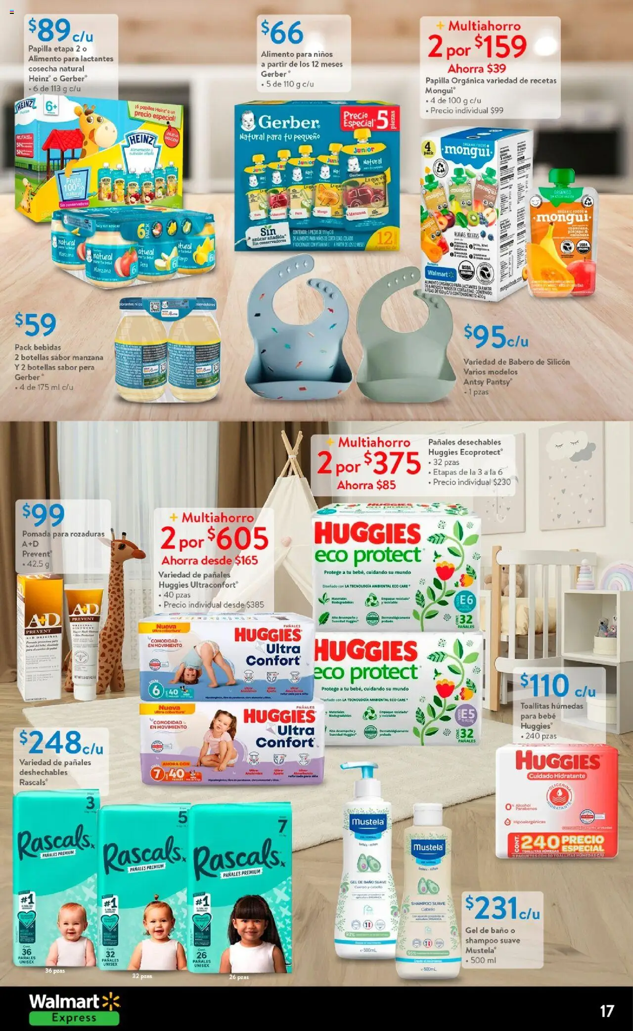 Nuevas ofertas de Walmart Express válidas en toda la República Mexicana desde el 14.10.2025. ¡Encuentra las mejores ofertas en Walmart Express - Folleto! | Página: 17 | Productos: Azúcar, Manzana, Toallitas húmedas, Baño