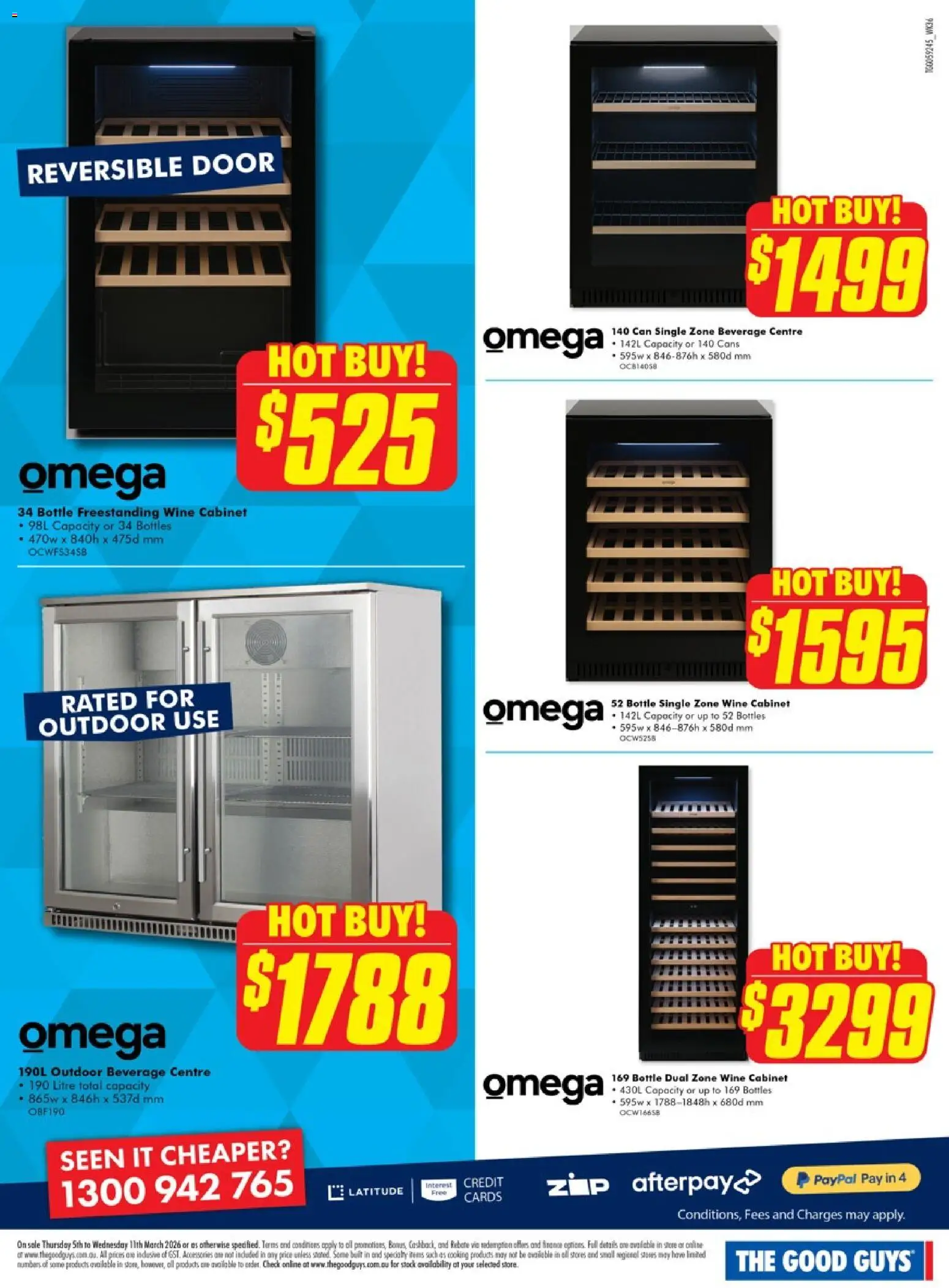 The Good Guys catalogue - valid from 05.03.2026 | Page: 15 | Products: Cabinet, Door, Wine