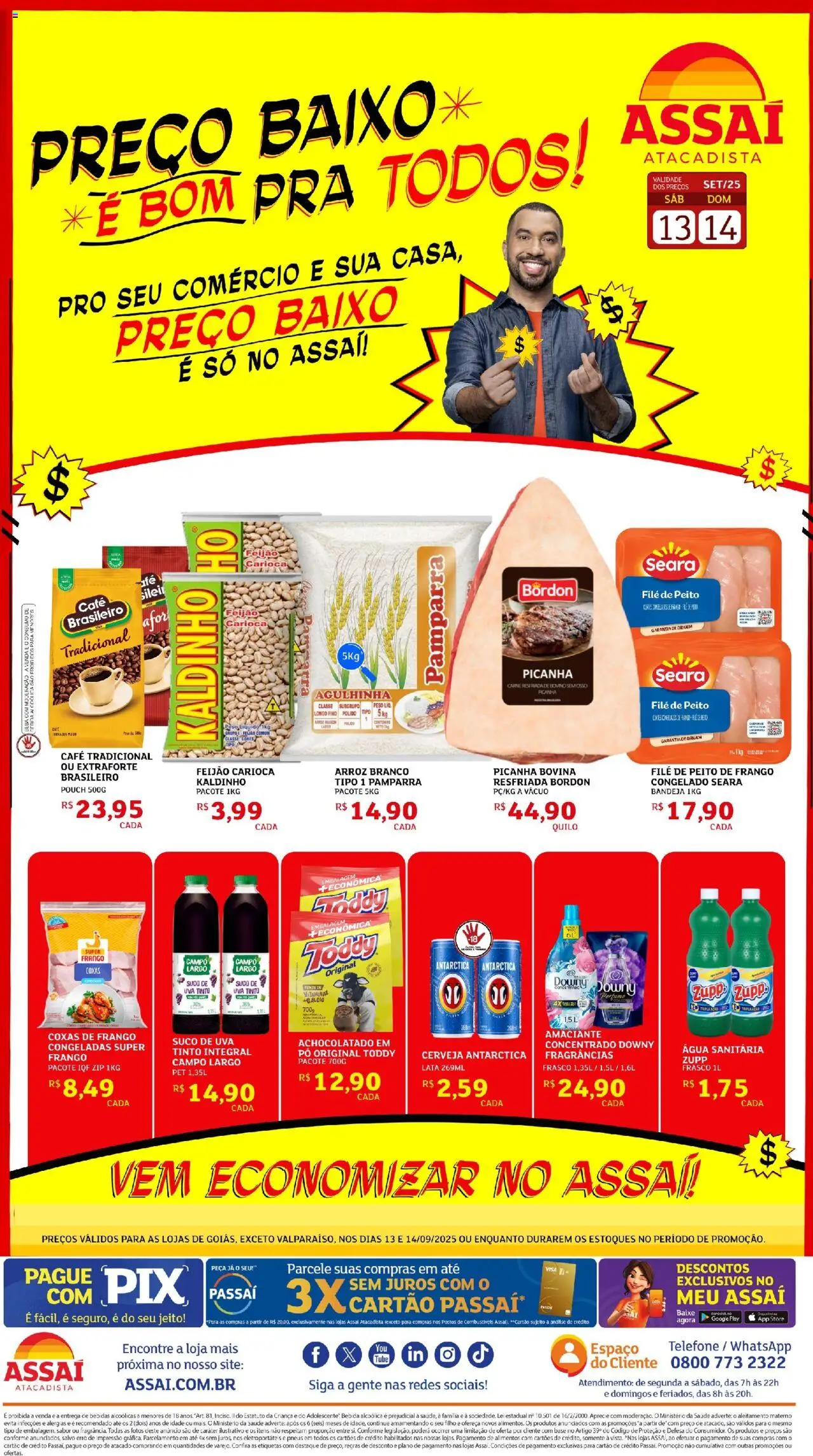 Assaí Atacadista Folheto - válido de 13.09.2025 | Página: 1 | Produtos: Perfume, Cerveja, Bebida, Amaciante
