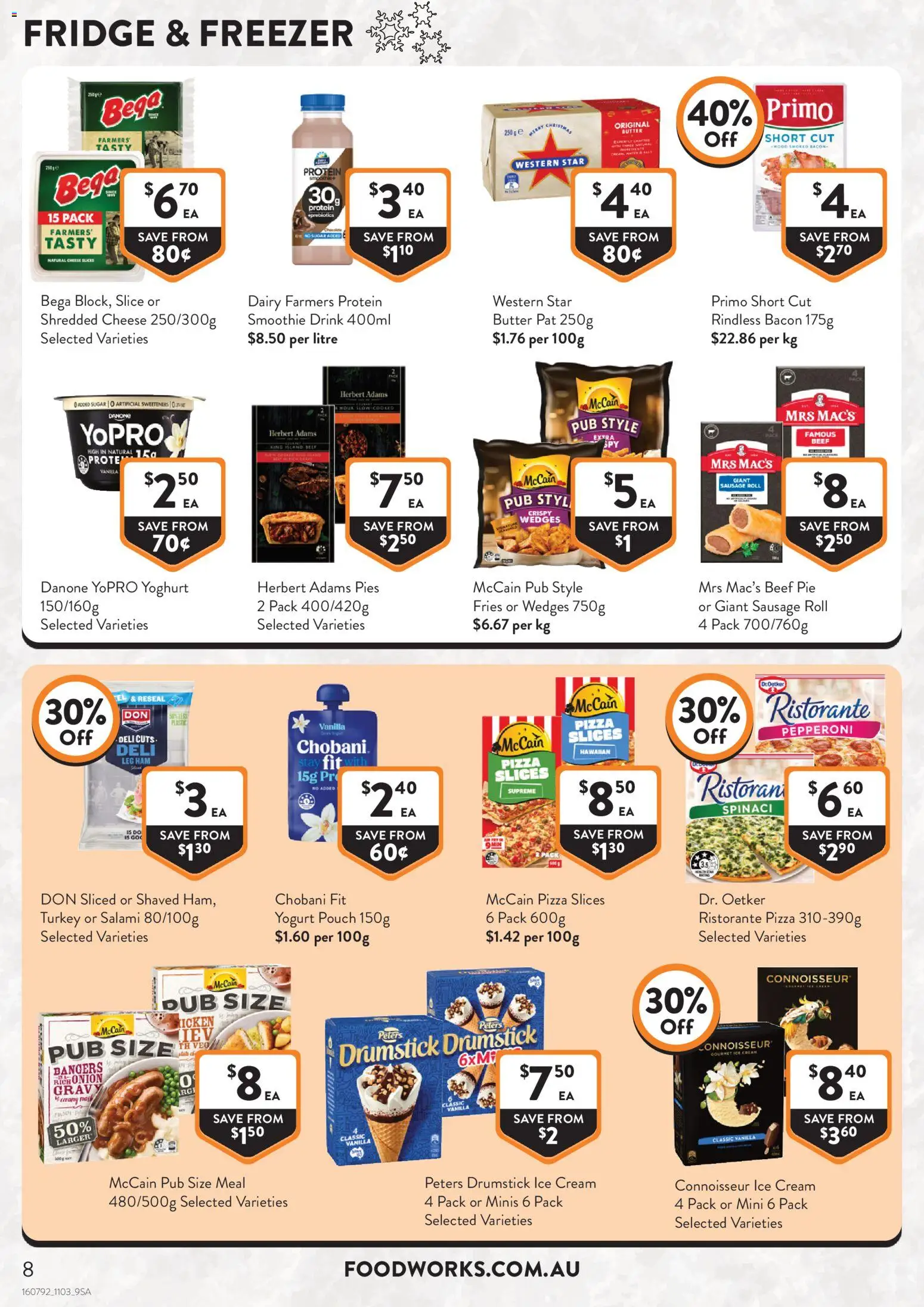 Foodworks catalogue - valid from 11.03.2026 | Page: 8 | Products: Dairy, Ham, Pizza, Turkey