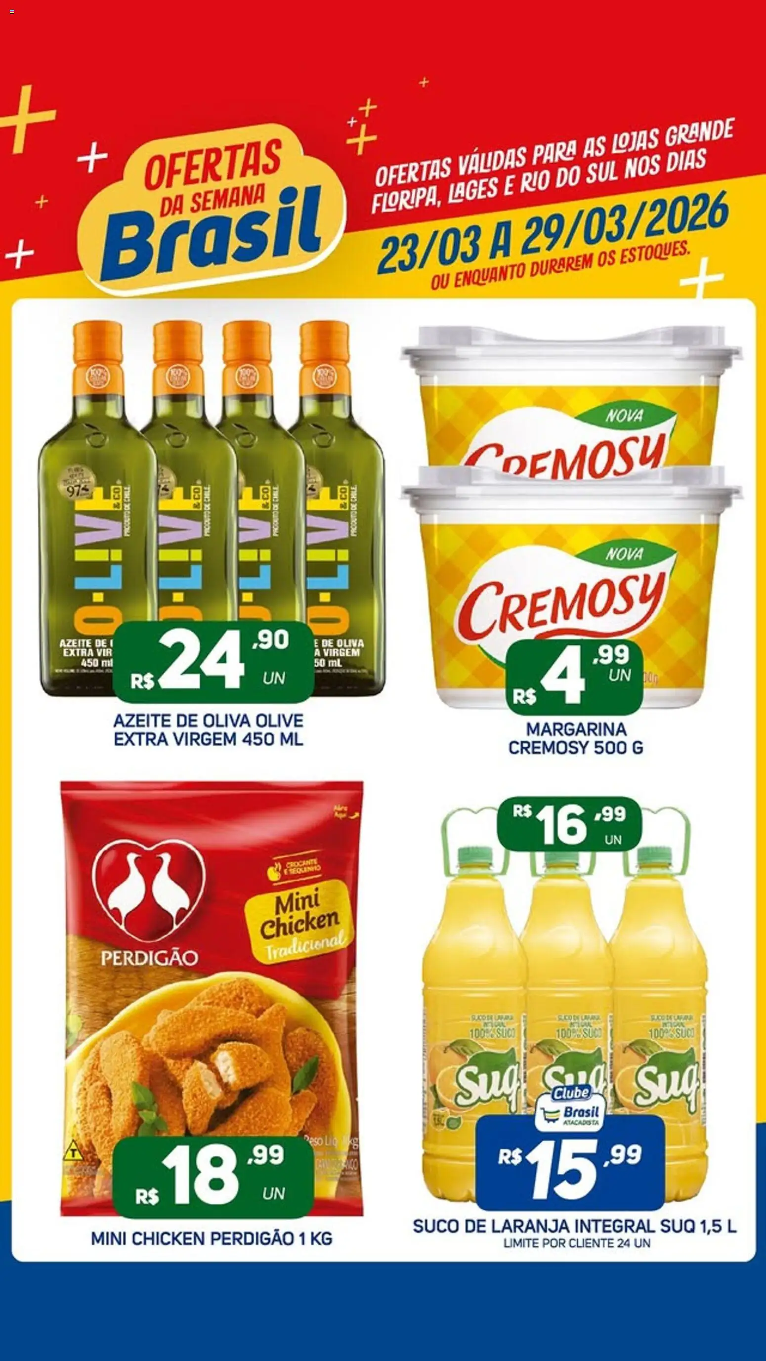 Brasil Atacadista Folheto - válido de 23.03.2026 | Página: 4 | Produtos: Suco, Azeite, Margarina
