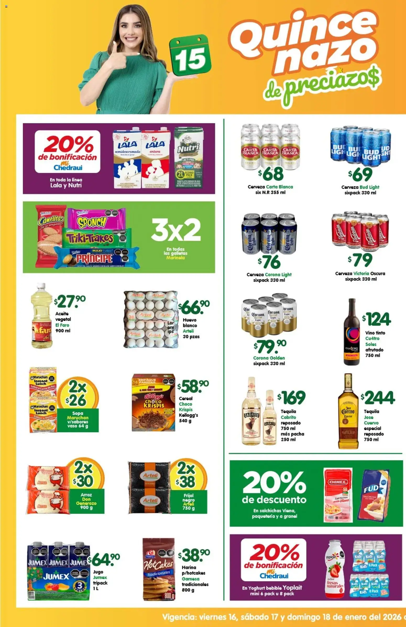 Nuevas ofertas de Arteli válidas en toda la República Mexicana desde el 16.01.2026. ¡Encuentra las mejores ofertas en Arteli folleto Express! | Página: 1 | Productos: Harina, Sopa, Cerveza, Galletas