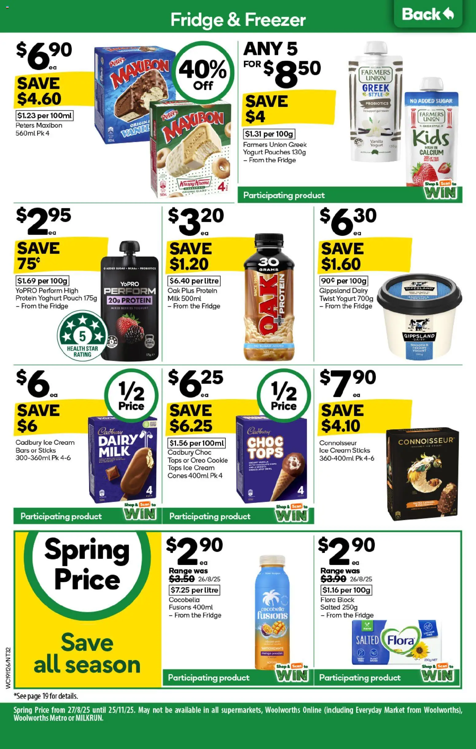 Woolworths catalogue - valid from 19.11.2025 | Page: 32 | Products: Dairy, Yoghurt, Cream, Sugar