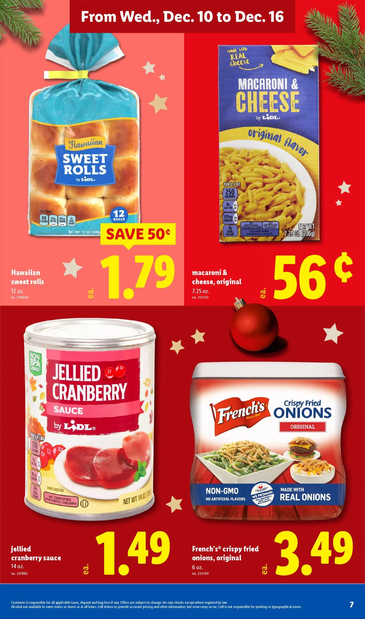 Lidl Weekly Ad - valid from 10.12.2025 | Page: 7 | Products: Cheese, Sauce, Bag