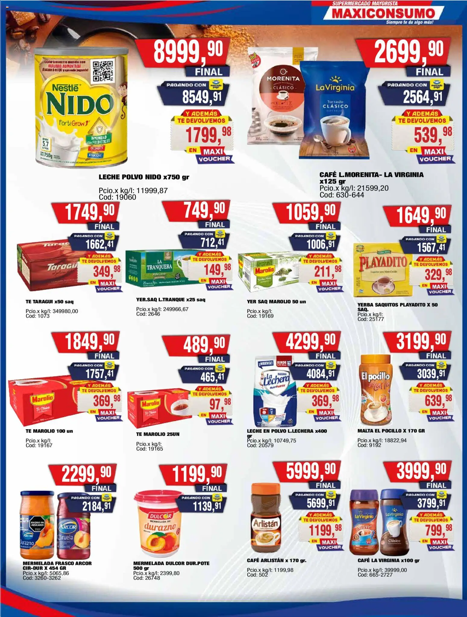 Maxiconsumo ofertas │ válido desde el 20.04.2026 | Página: 9 | Productos: Durazno, Pocillo, Té, Mermelada