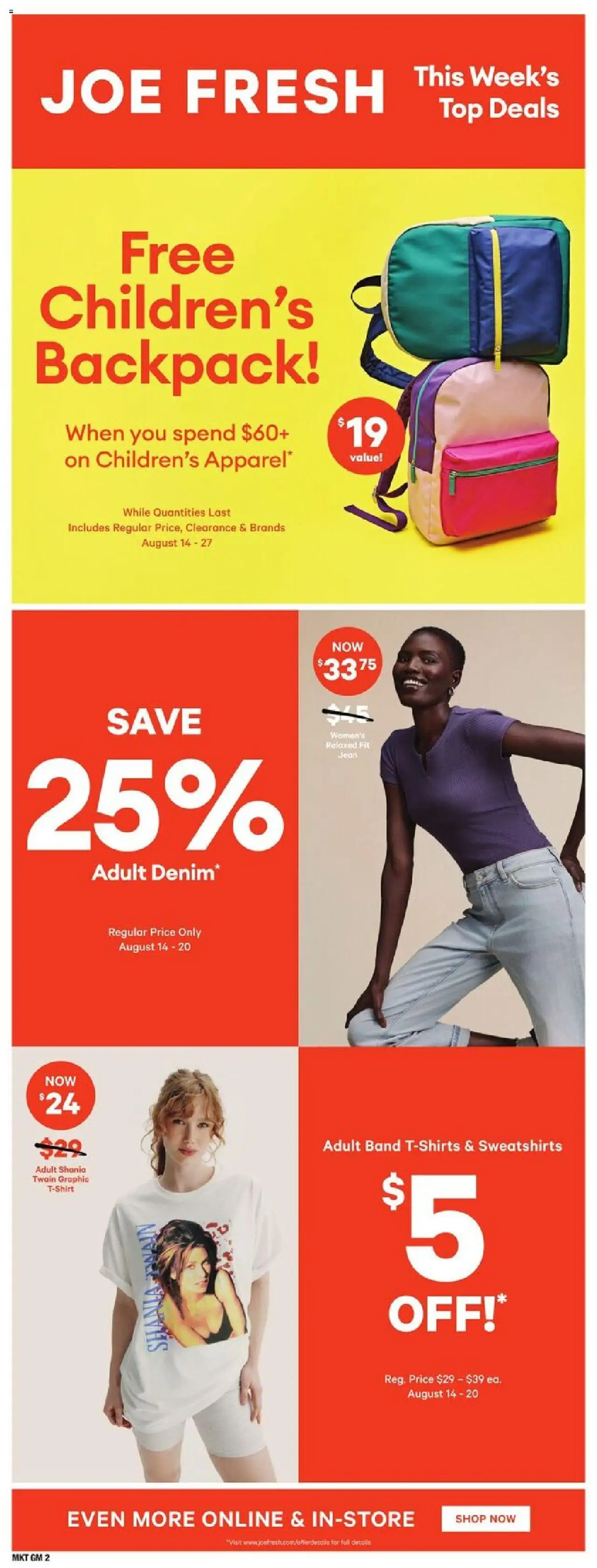 Zehrs flyer valid from 14.08.2025 | Page: 20 | Products: Backpack, Tshirt