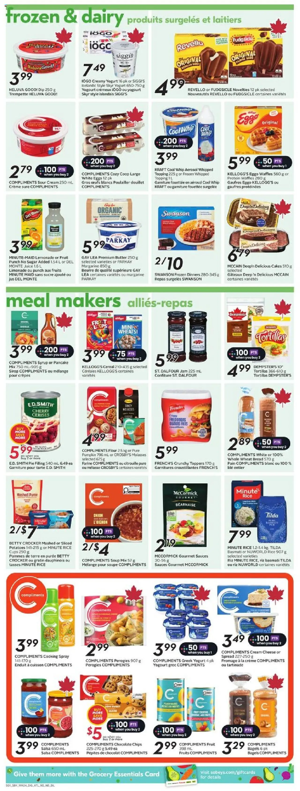 Sobeys flyer valid from 09.10.2025 | Page: 11 | Products: Rice, Yogurt, Bread, Chocolate
