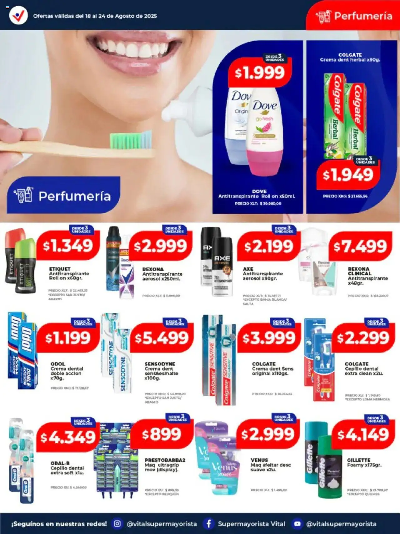 Vital - Ofertas - Abasto │ válido desde el 18.08.2025 | Página: 3 | Productos: Cepillo, Antitranspirante, Crema