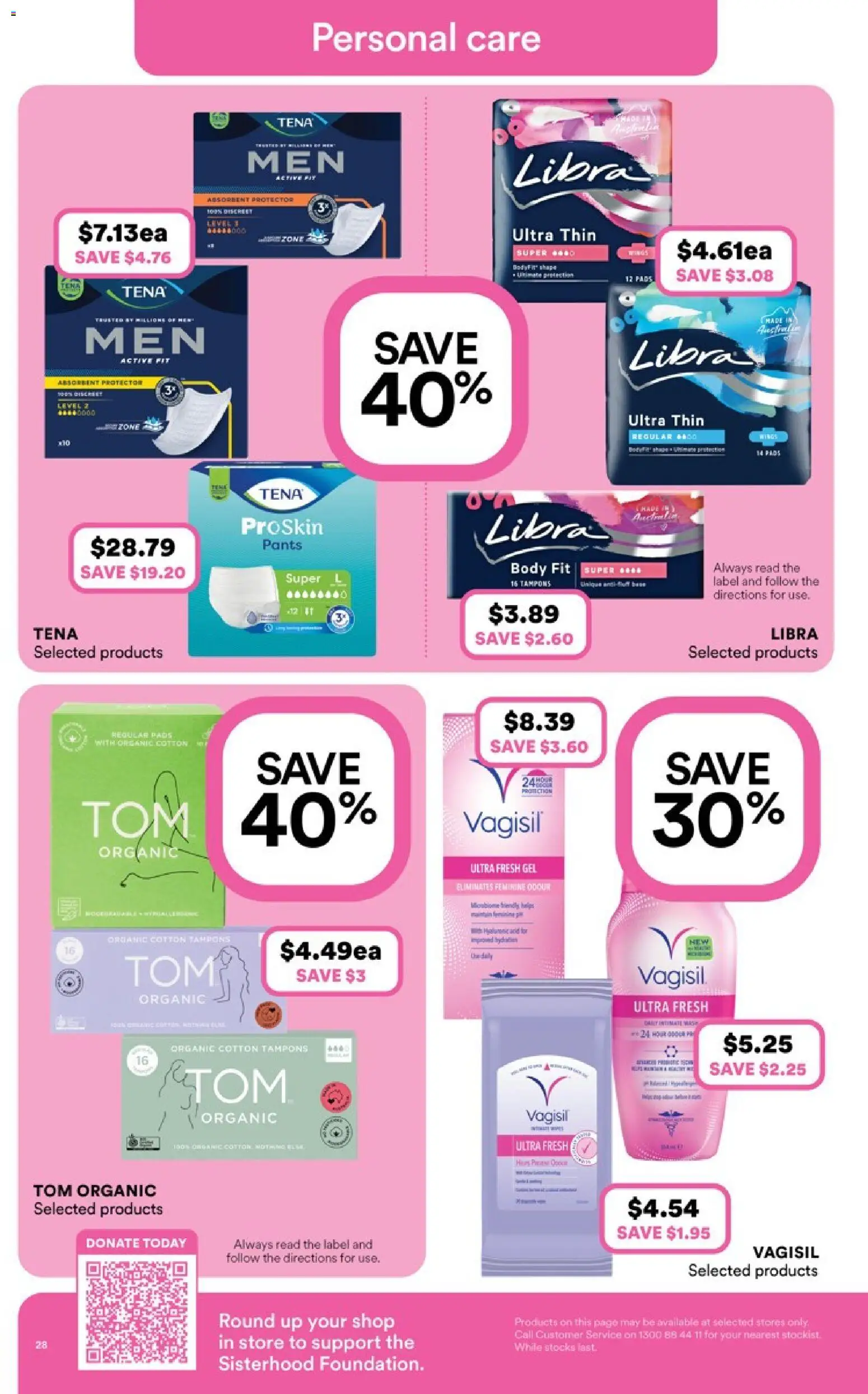 Priceline Pharmacy catalogue - valid from 22.01.2026 | Page: 28 | Products: Pants, Tampons