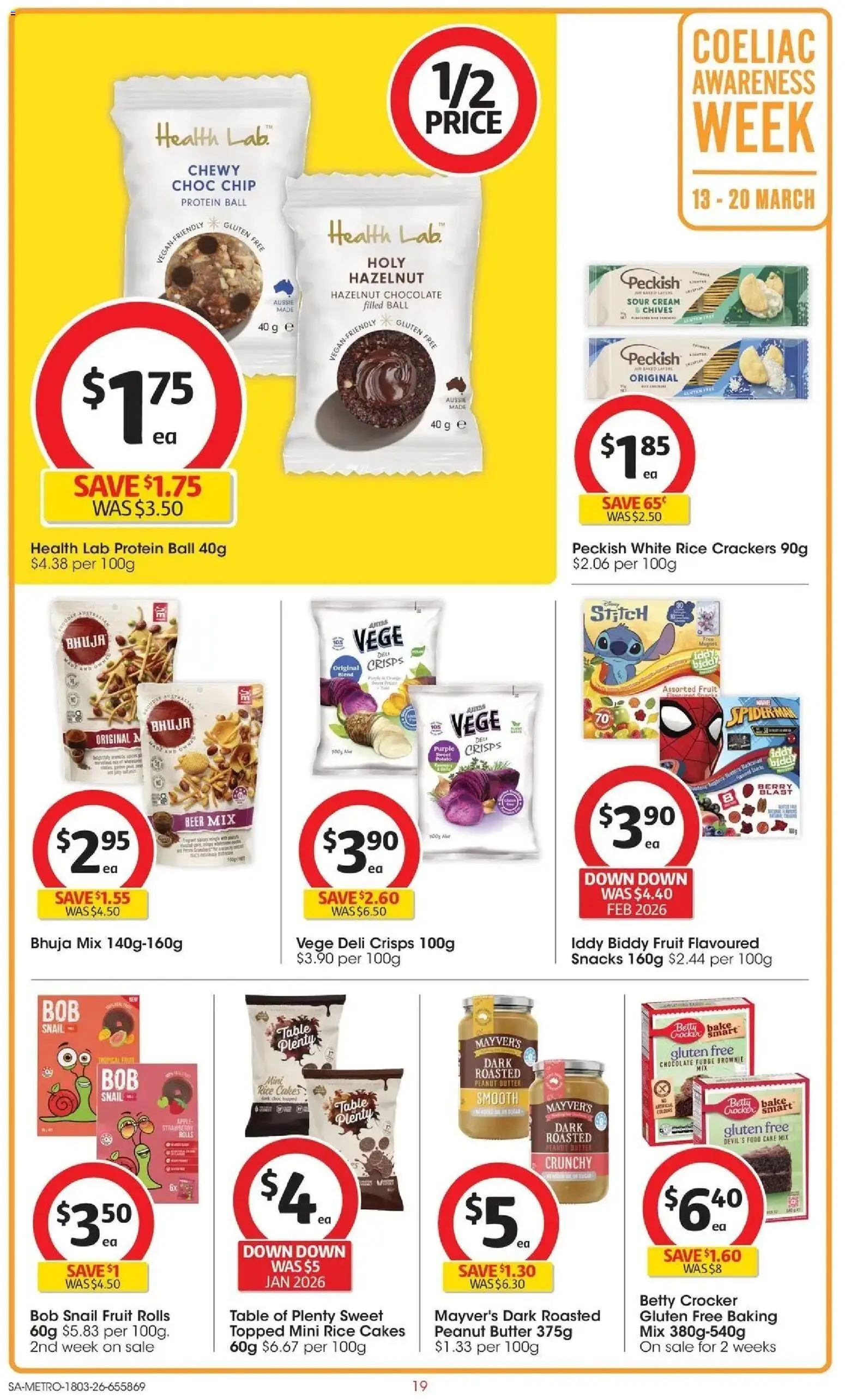 Coles catalogue - valid from 17.03.2026 | Page: 19 | Products: Crackers, Chocolate, Rice, Sour cream