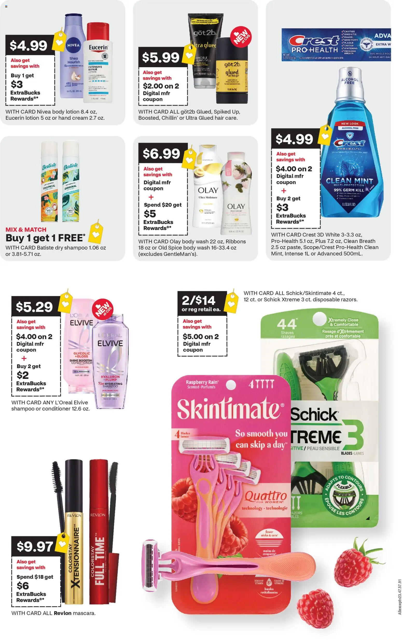 CVS Pharmacy Weekly Ad - valid from 15.03.2026 | Page: 2 | Products: Vitamin, Toothpaste, Body Wash, Raspberry