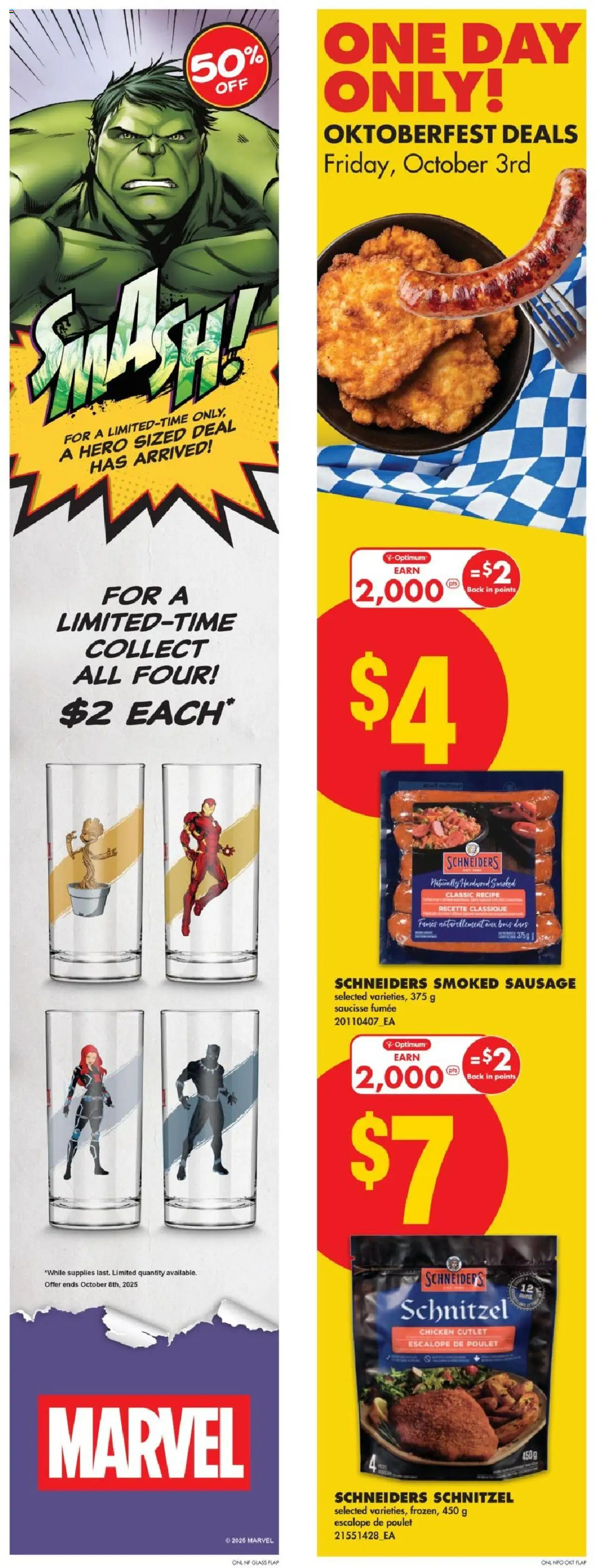 No Frills flyer valid from 02.10.2025 | Page: 8 | Products: Glasses, Chicken