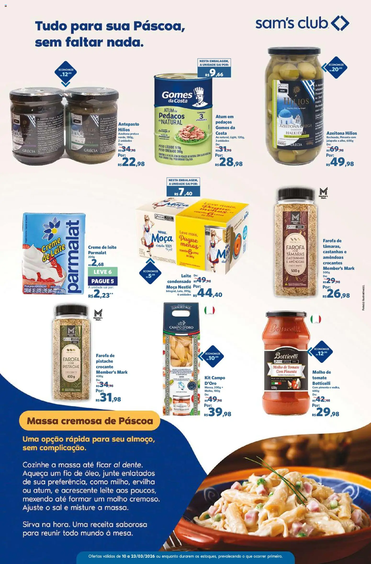 Sam's Club Folheto - válido de 10.03.2026 | Página: 4 | Produtos: Pimenta, Leite, Amêndoas, Sal