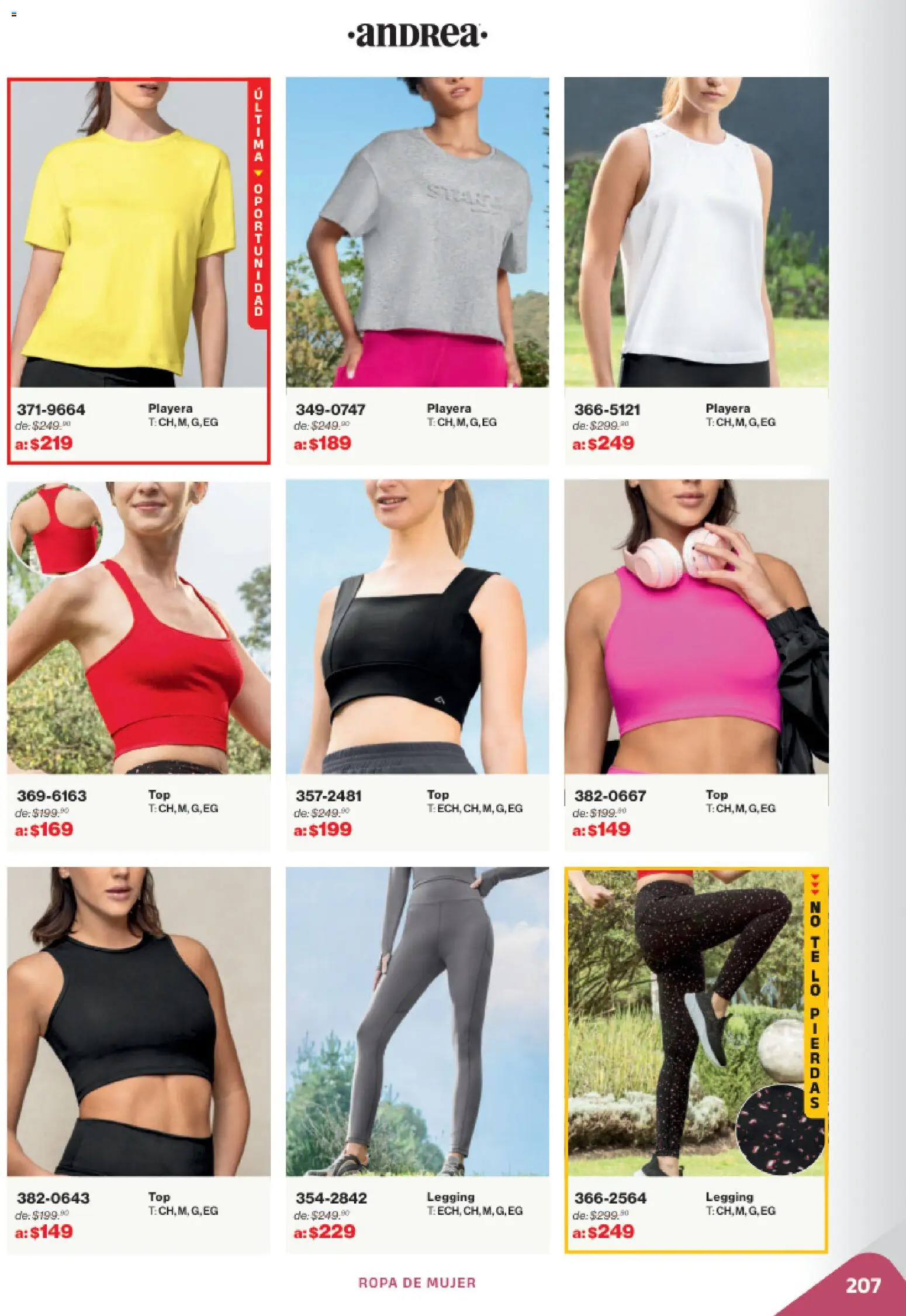 Nuevas ofertas de Andrea válidas en toda la República Mexicana desde el 02.11.2025. ¡Encuentra las mejores ofertas en Andrea catálogo Outlet! | Página: 207 | Productos: Ropa, Playera