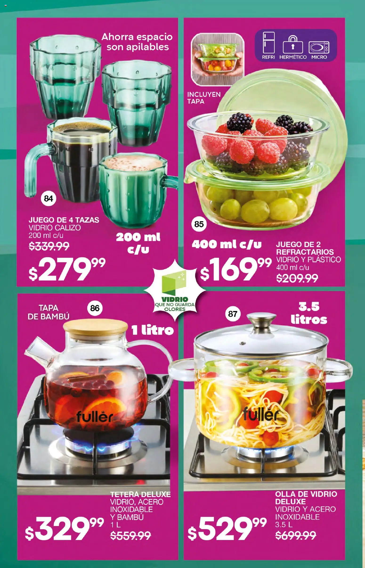 Nuevas ofertas de Fuller válidas en toda la República Mexicana desde el 10.12.2025. ¡Encuentra las mejores ofertas en Fuller campaña 18 2025! | Página: 51 | Productos: Tetera, Juego, Olla