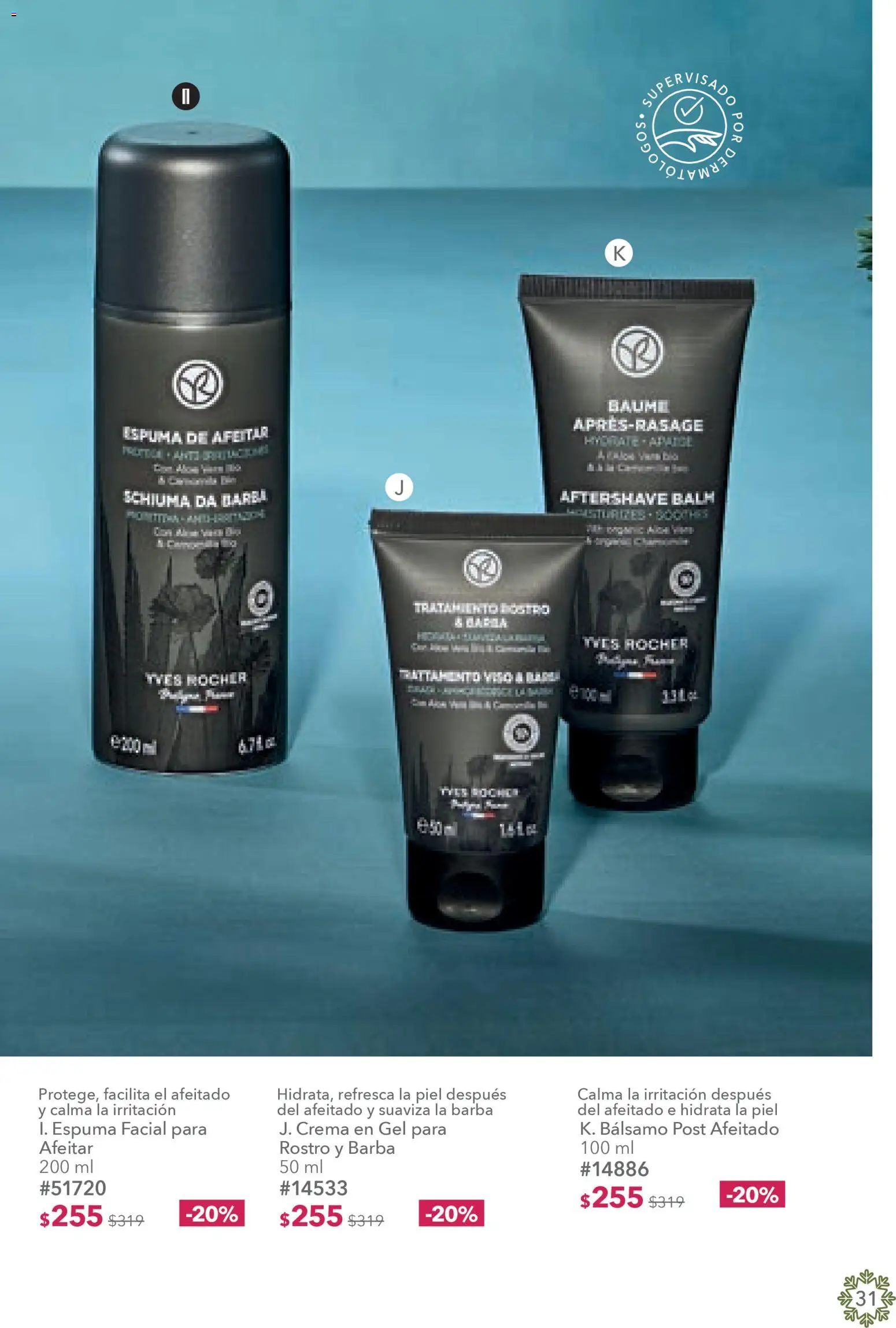 Nuevas ofertas de Yves Rocher válidas en toda la República Mexicana desde el 19.11.2025. ¡Encuentra las mejores ofertas en Yves Rocher campaña 16 2025! | Página: 31 | Productos: Crema, Bálsamo, Espuma, Espuma de afeitar