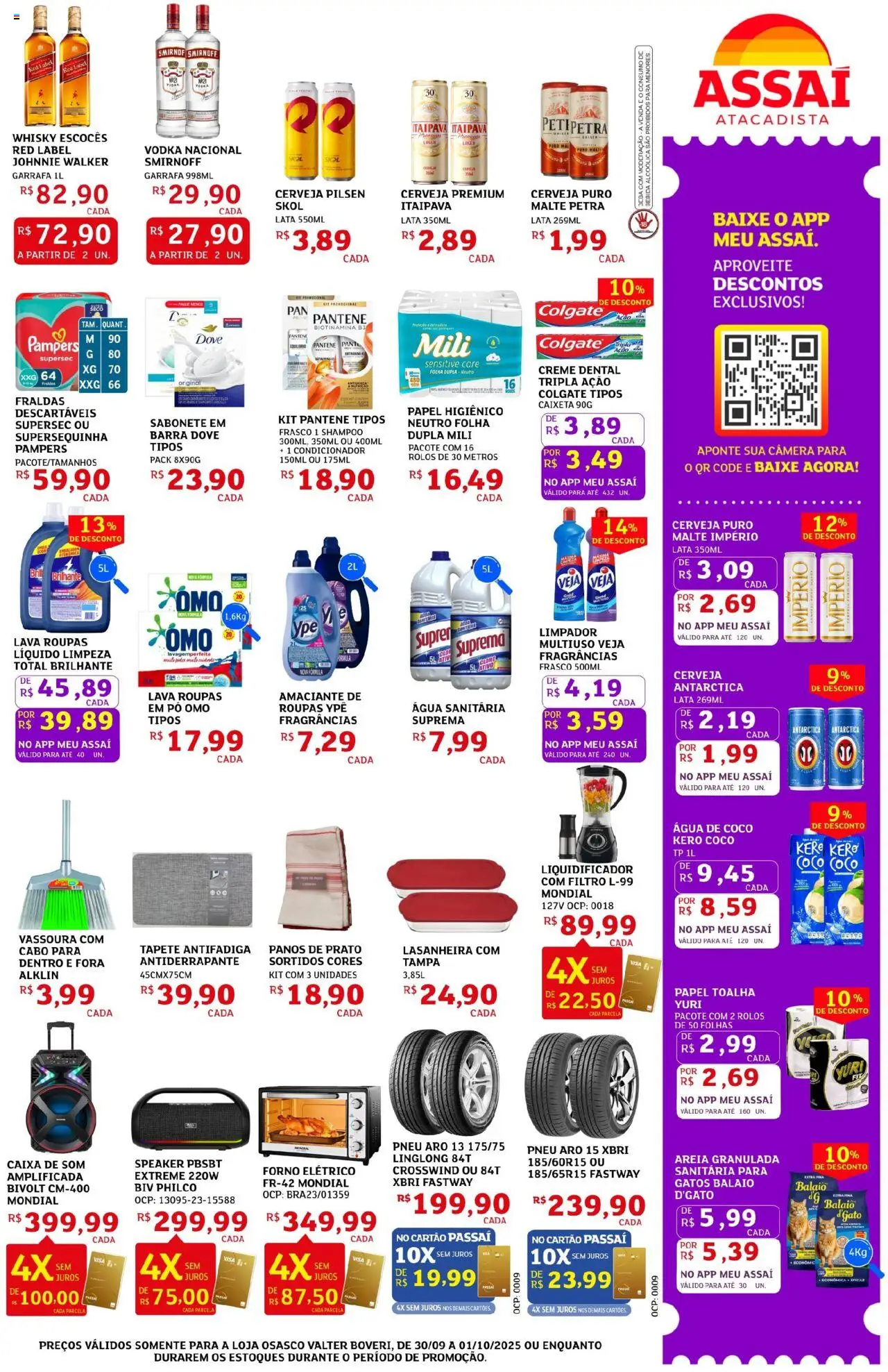 Assaí Atacadista Folheto - válido de 30.09.2025 | Página: 3 | Produtos: Coco, Caixa de som, Creme, Câmera