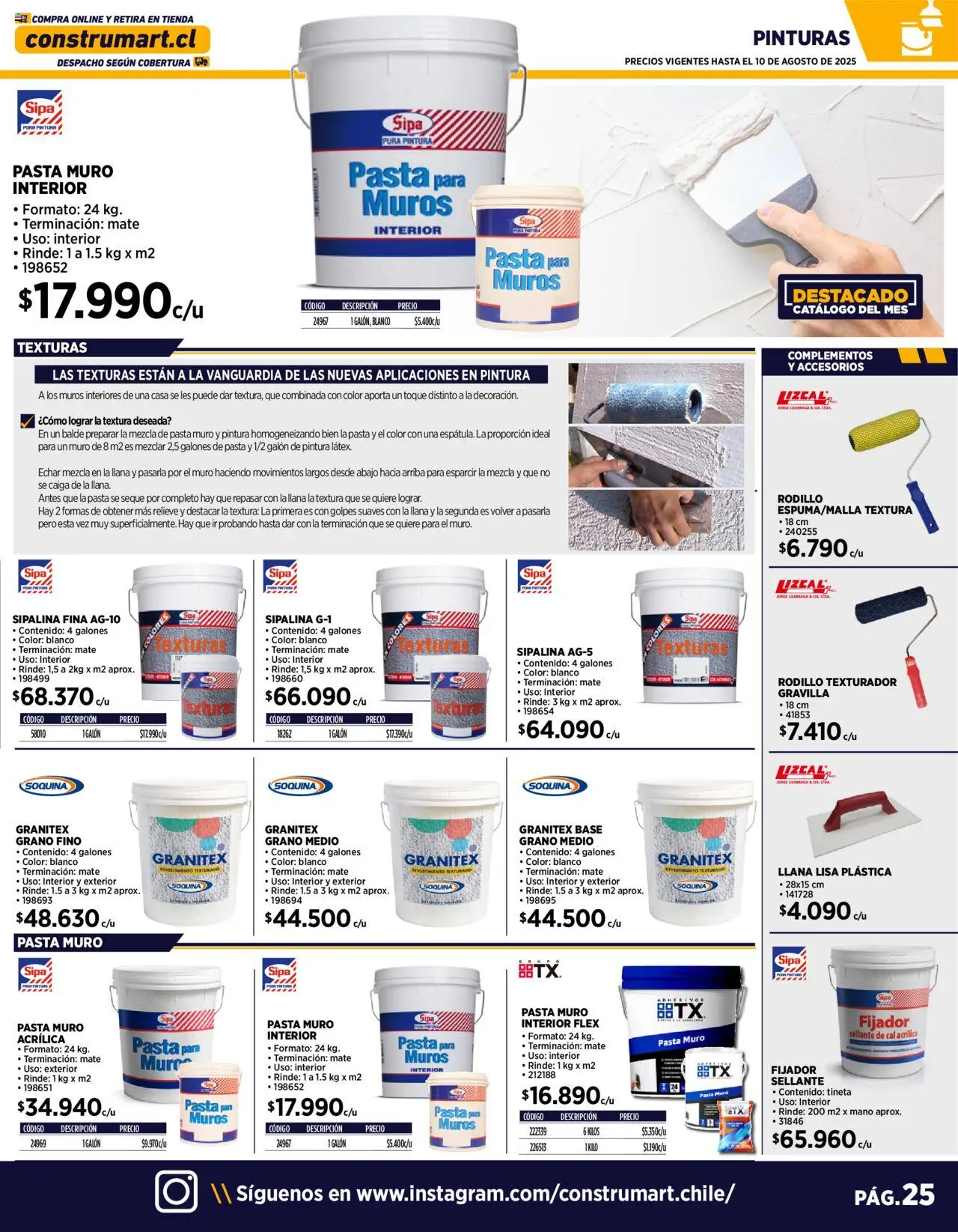 Construmart ofertas  │ válido desde el 01.08.2025 | Página: 25 | Productos: Mate, Pintura, Té, Rodillo