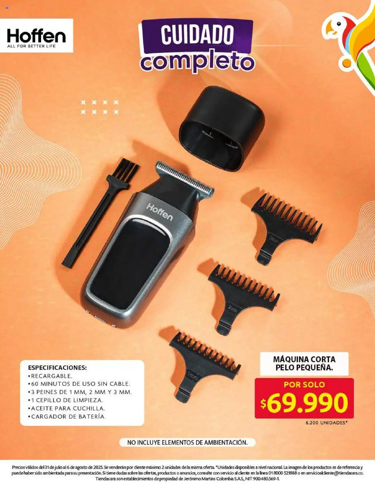 Ara revista - valida desde el 31.07.2025 | Página: 4 | Productos: Sobre, Cargador, Cepillo, Aceite