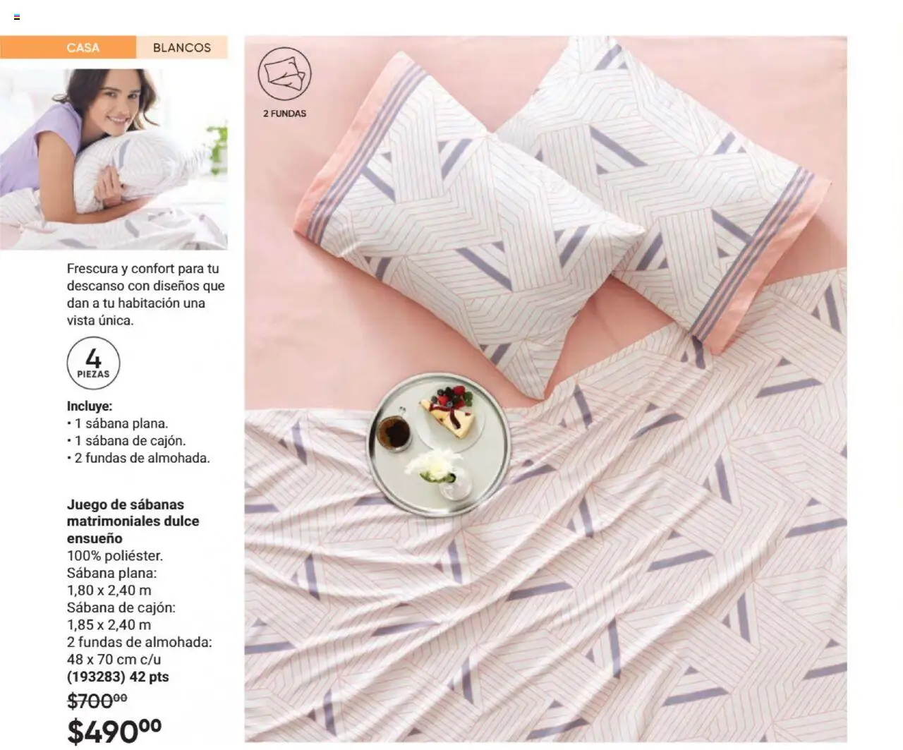 Nuevas ofertas de AVON válidas en toda la República Mexicana desde el 09.10.2025. ¡Encuentra las mejores ofertas en AVON - Casa & Estilo 16 2025! | Página: 88 | Productos: Juego, Almohada, Sabanas