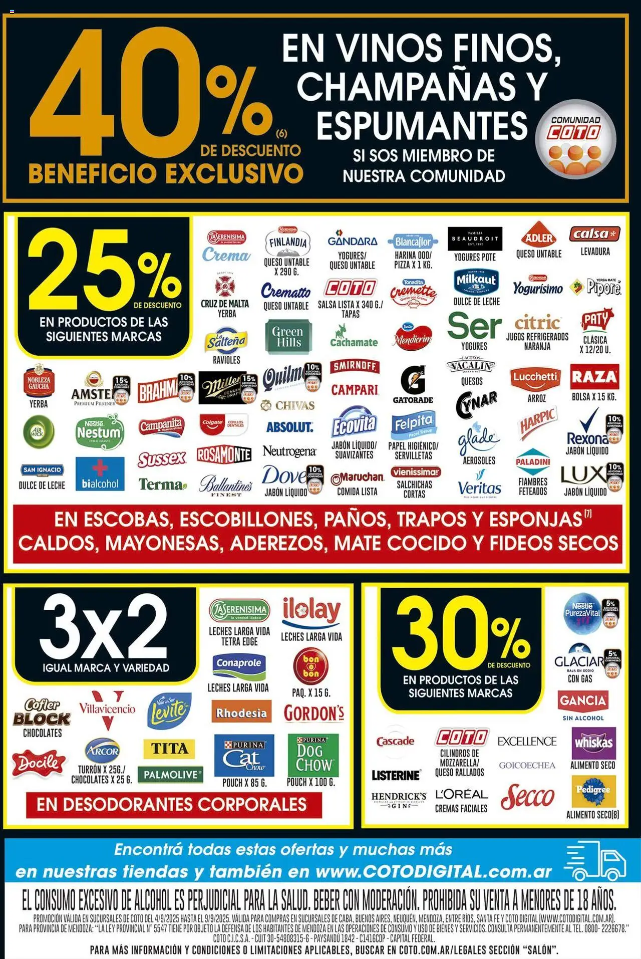 Coto promos │ válido desde el 04.09.2025 | Página: 2 | Productos: Yerba, Jabón líquido, Turrón, Crema