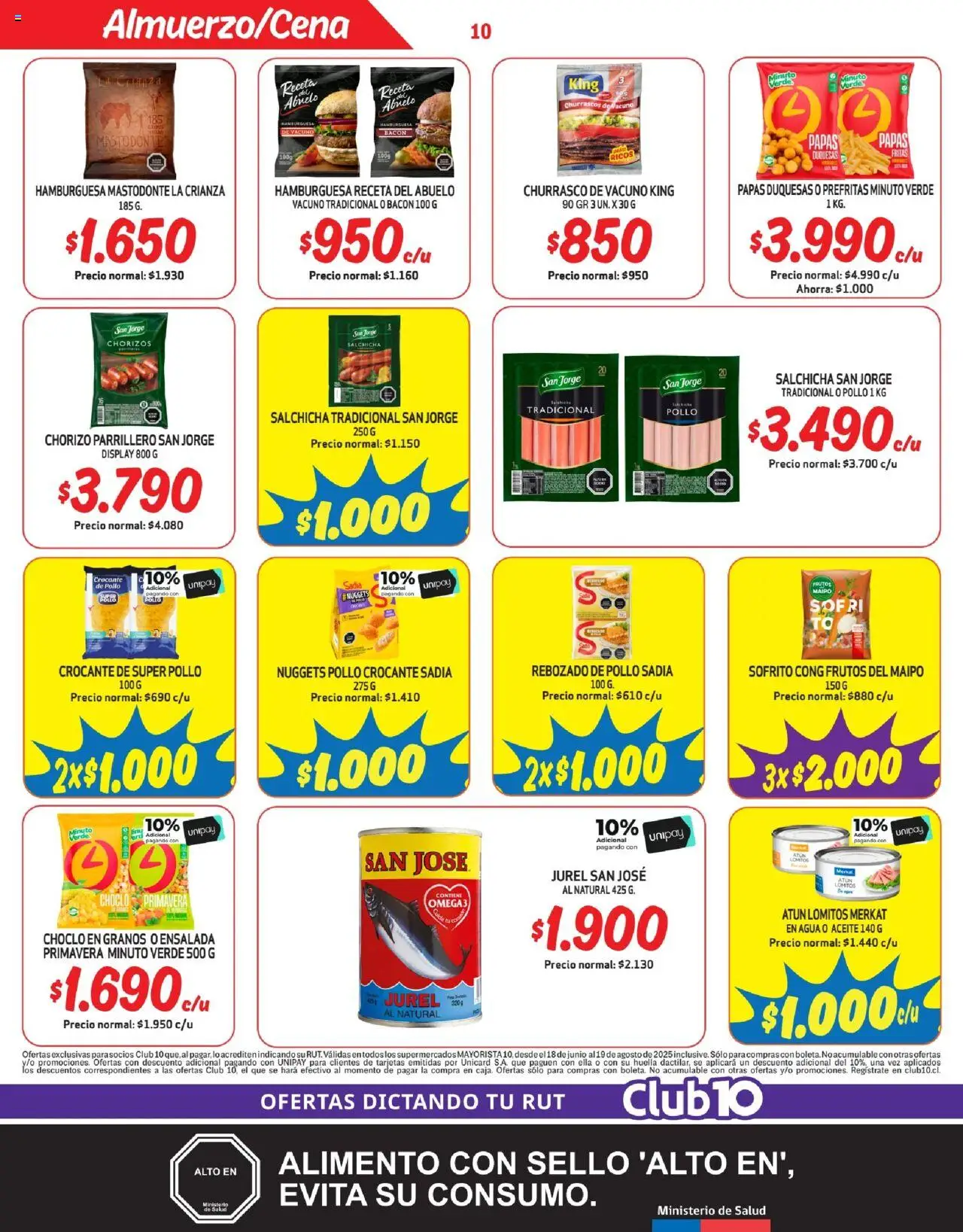 Mayorista 10 Ofertas │ válido desde el 17.08.2025 | Página: 10 | Productos: Agua, Choclo, Aceite, Ensalada