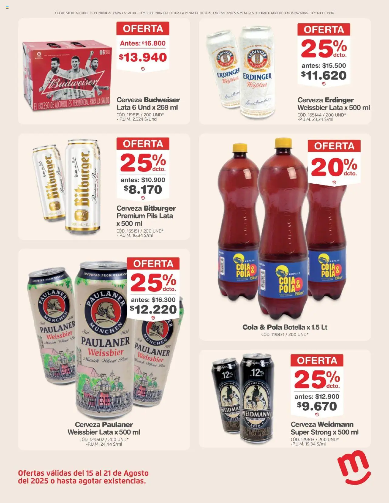 Makro revista - valida desde el 15.08.2025 | Página: 20 | Productos: Botella, Tintura, Cerveza